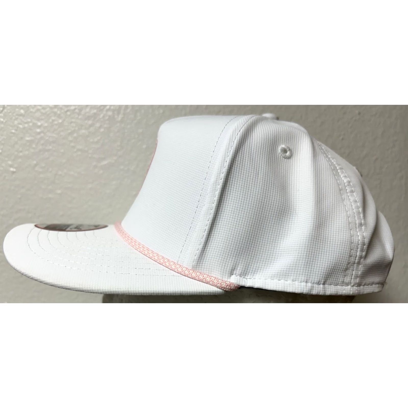 Vintage NWOT AD 40 Palm Trees Rope Snap Back Hat Cap White/Pink Small Fit UPF 50+ Womens Unisex Adults Hat Size ONE SIZE - 4 Thumbnail
