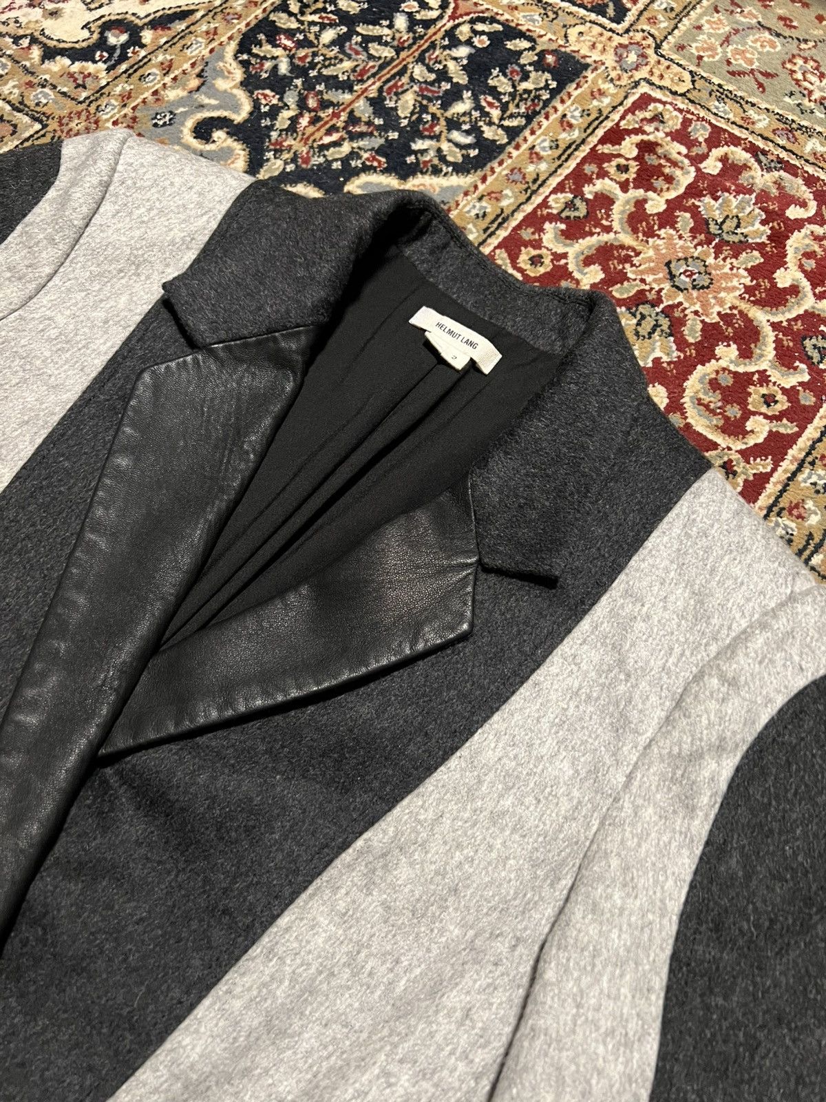 Helmut Lang Helmut Lang Deconstructed Black Block Gray Wool Blazer Size S / US 4 / IT 40 - 6 Thumbnail