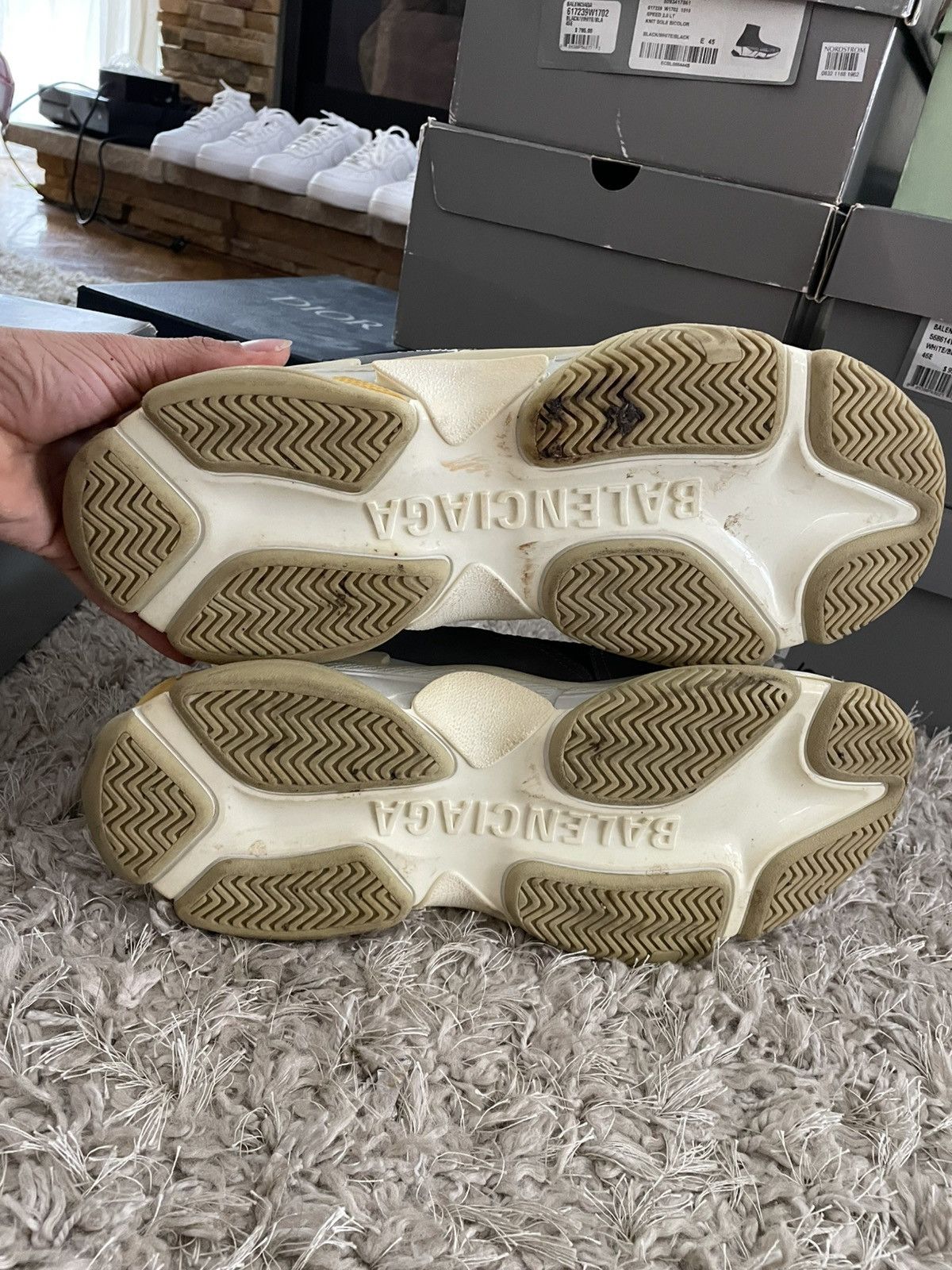 Balenciaga Balenciaga Triple S Grey/Yellow Size US 13 / EU 46 - 7 Thumbnail
