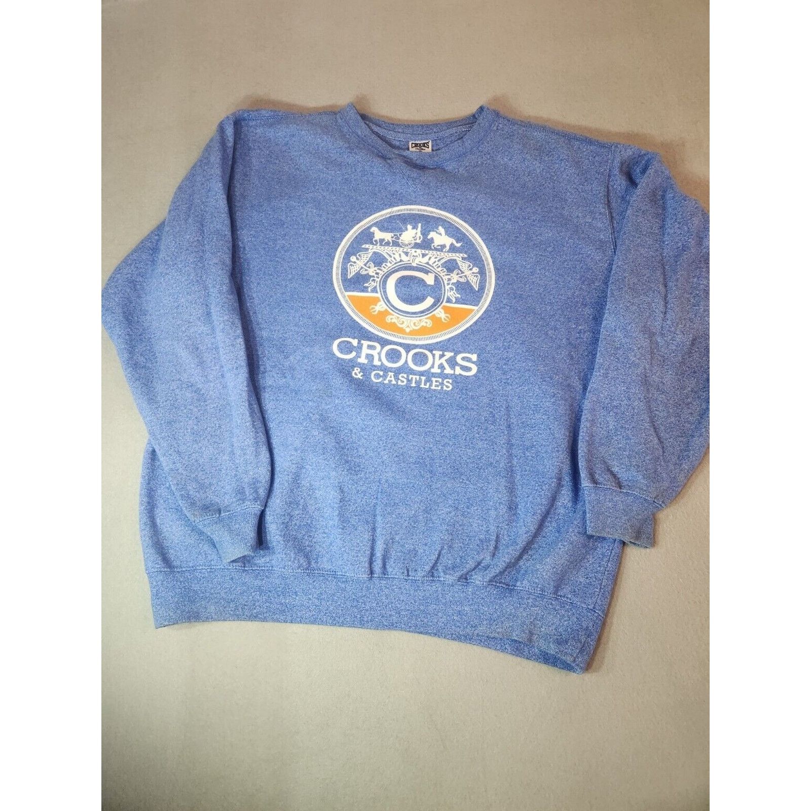 Crooks & Castles Crooks & Castles Sweater Mens Blue Graphic Crewneck *READ* Size US L / EU 52-54 / 3 - 3 Thumbnail