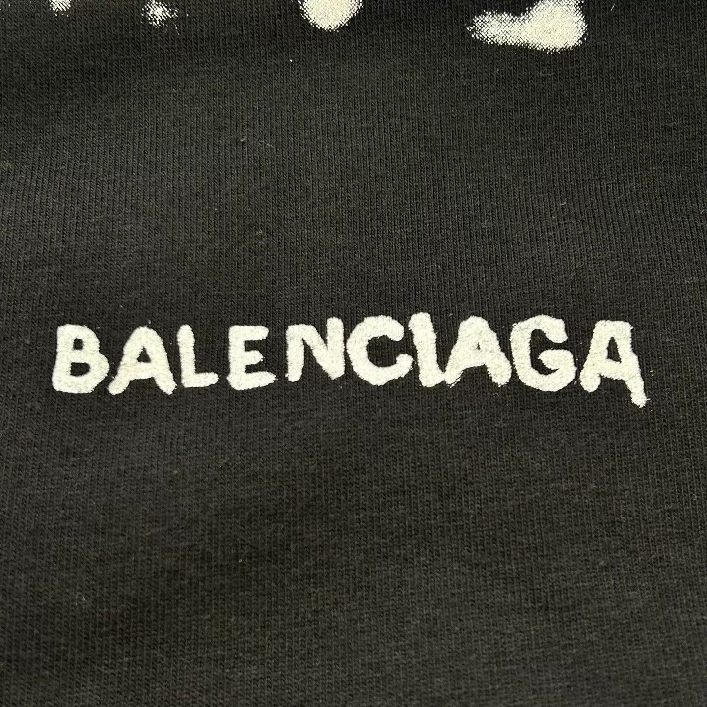 Balenciaga Balenciaga Logo Print Black Short Sleeve T-shirt XS Size XS / US 0-2 / IT 36-38 - 7 Thumbnail