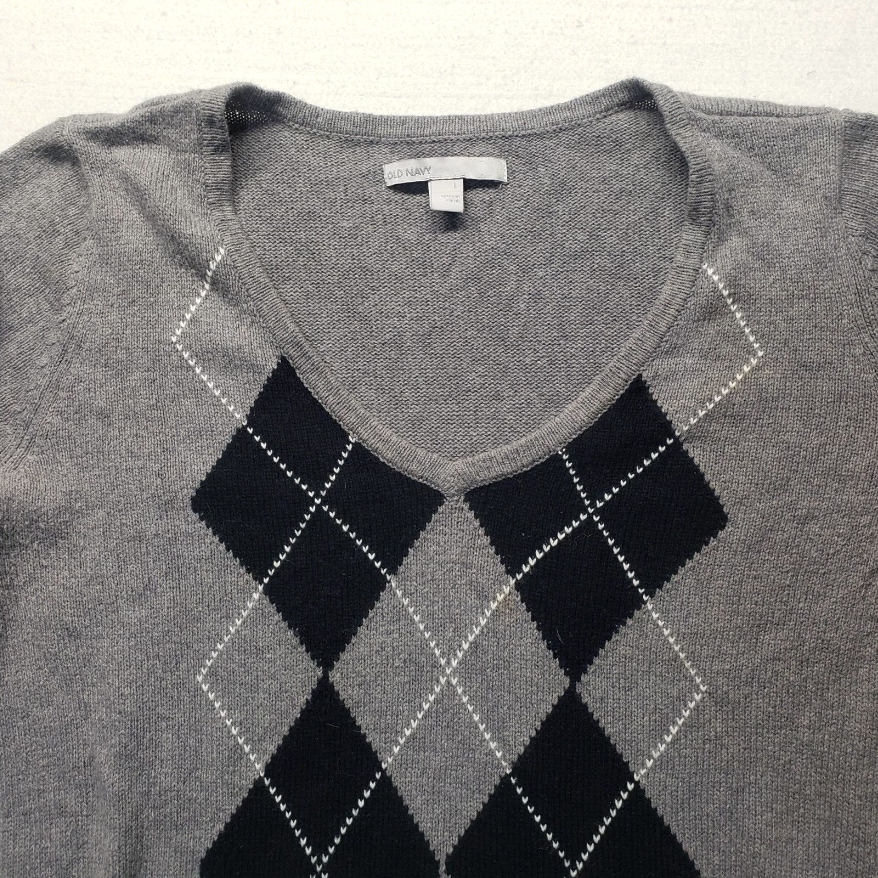 Old Navy Old Navy Sweater Shirt Womens L Gray Long Sleeve Knit Pullover Regular Size Large Fall Winter Spring Size L / US 10 / IT 46 - 2 Thumbnail