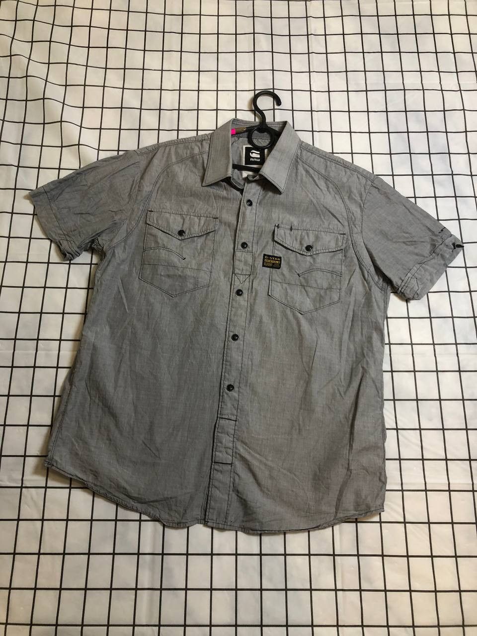 G-Star G Star Raw Men's Midnight Piping Check Shirt Short Sleeve Size US XL / EU 56 / 4 - 1 Thumbnail