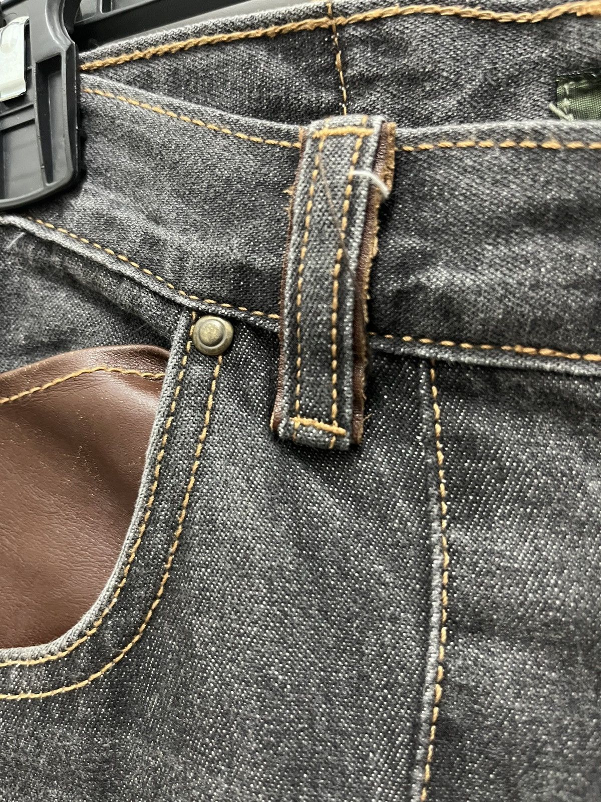 Japanese Brand Vintage Obelisk Custom Leather Denim Size US 31 - 9 Thumbnail