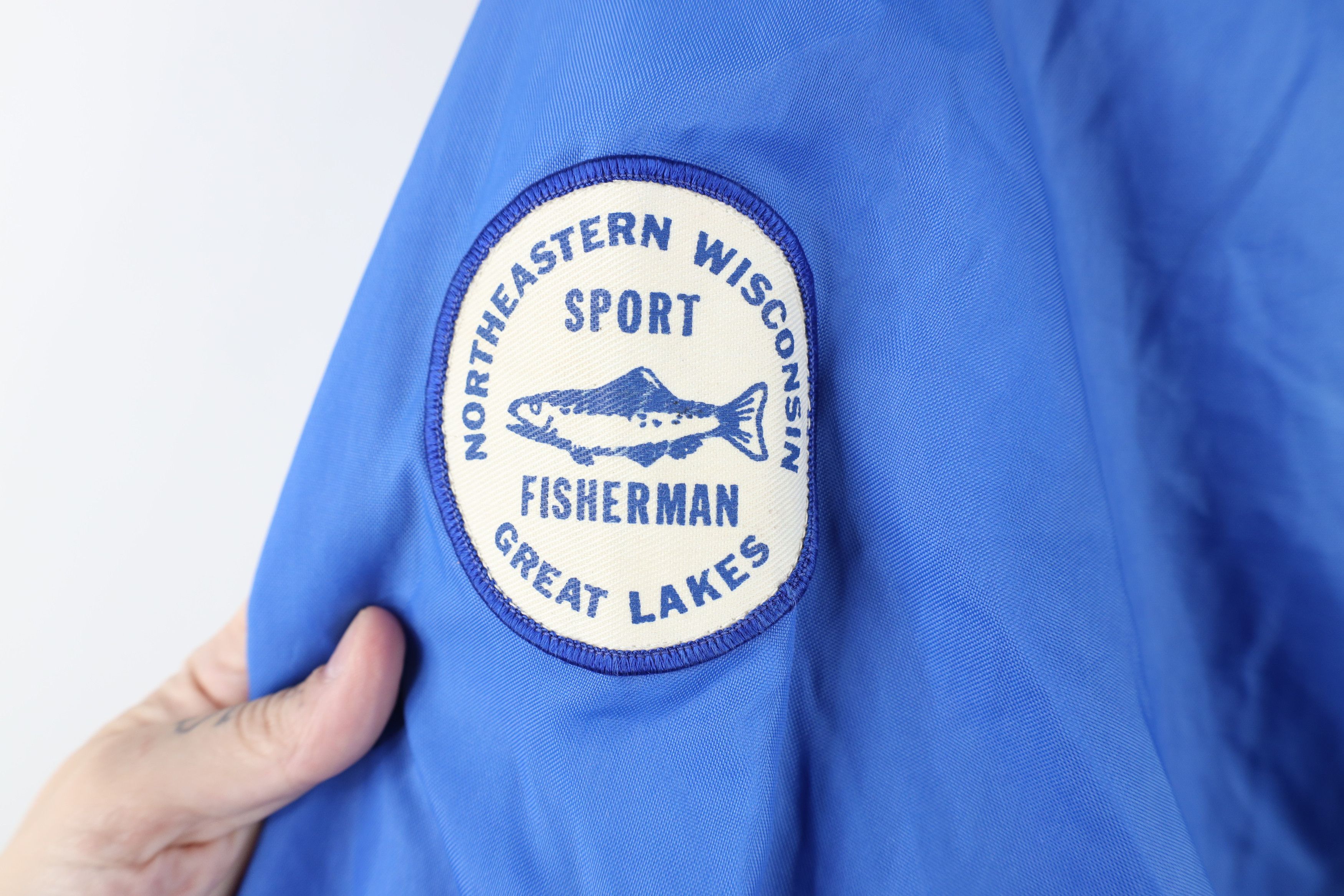 Vintage Vintage 70s 80s Stitch Wisconsin Fishing Bomber Jacket USA Size US L / EU 52-54 / 3 - 6 Thumbnail