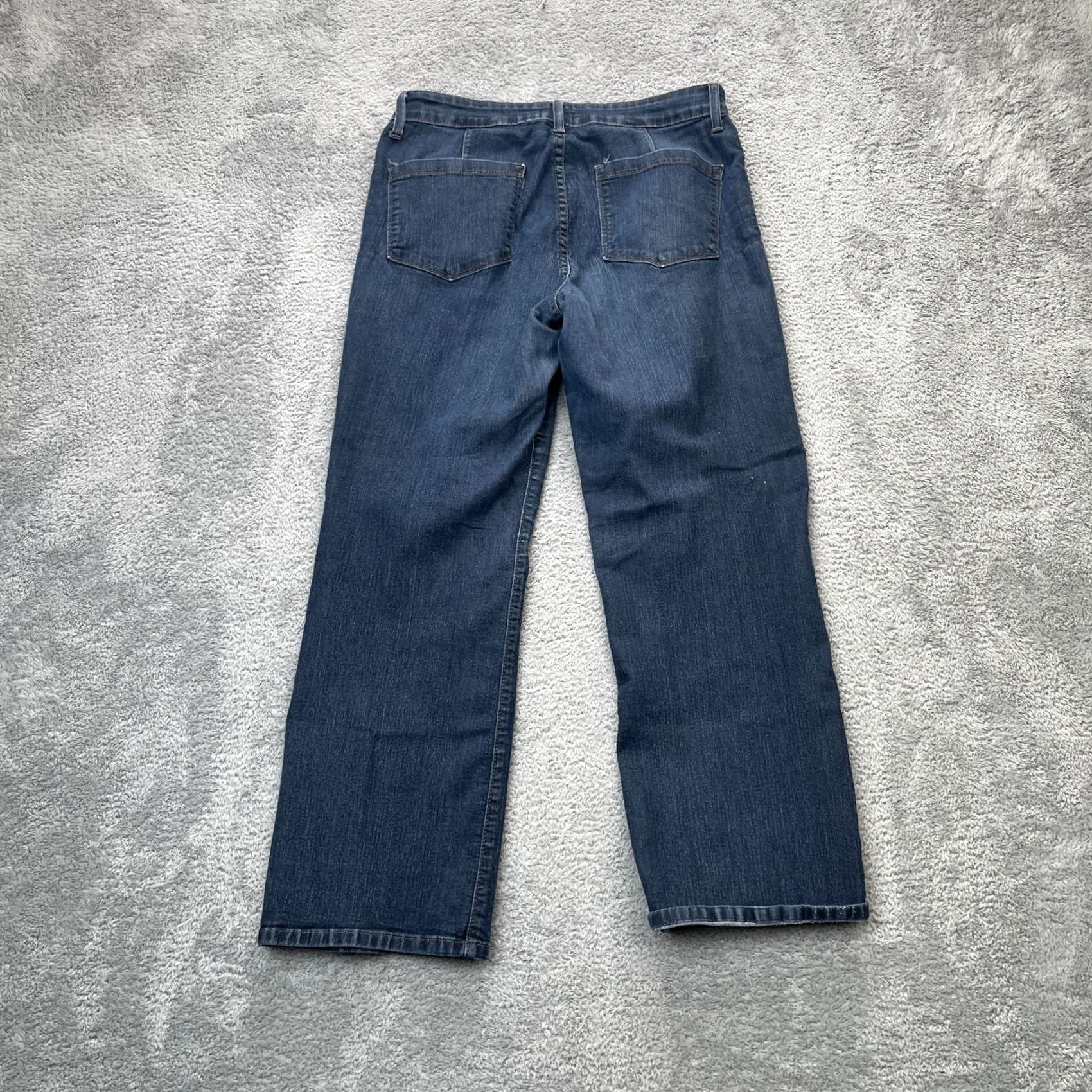 NYDJ NYDJ Jeans Womens 12P Blue Straight Leg Denim Cotton Stretch 5-Pocket Zipper Button City Preppy Modern Fit Womens Size 30" / US 8 / IT 44 - 2 Thumbnail