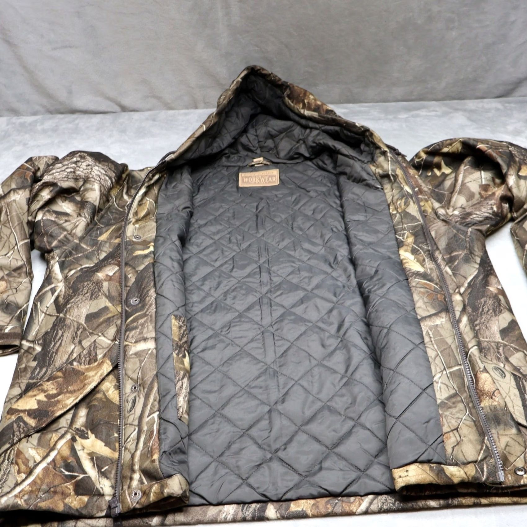 Realtree Swingster Workwear Jacket Mens XXL Realtree Camo Hooded Quilt Lined Hunting Size US XXL / EU 58 / 5 - 5 Thumbnail