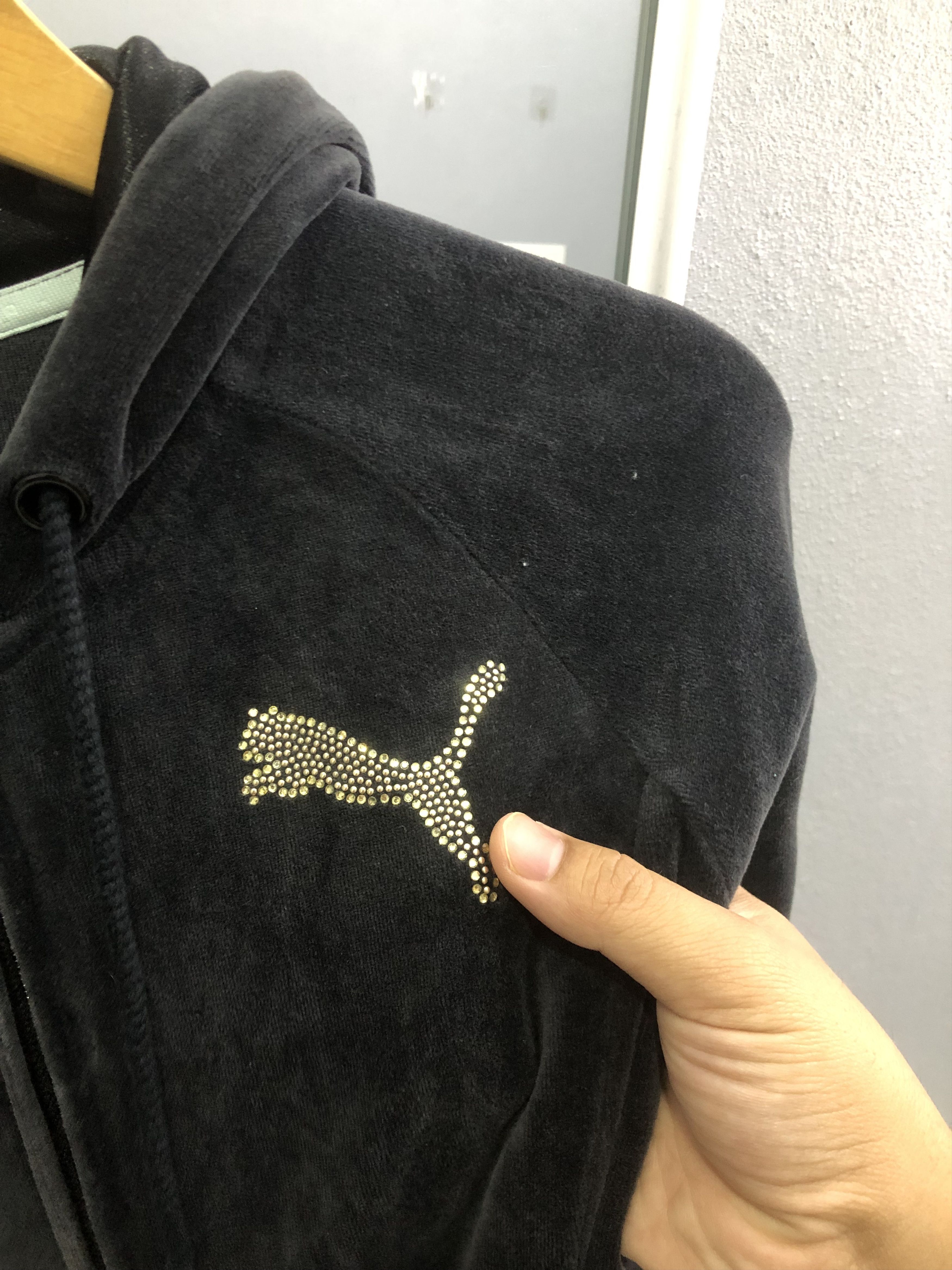 Puma Puma Velour Zip Hoodie Rhinestone Logo Size XS / US 0-2 / IT 36-38 - 4 Thumbnail
