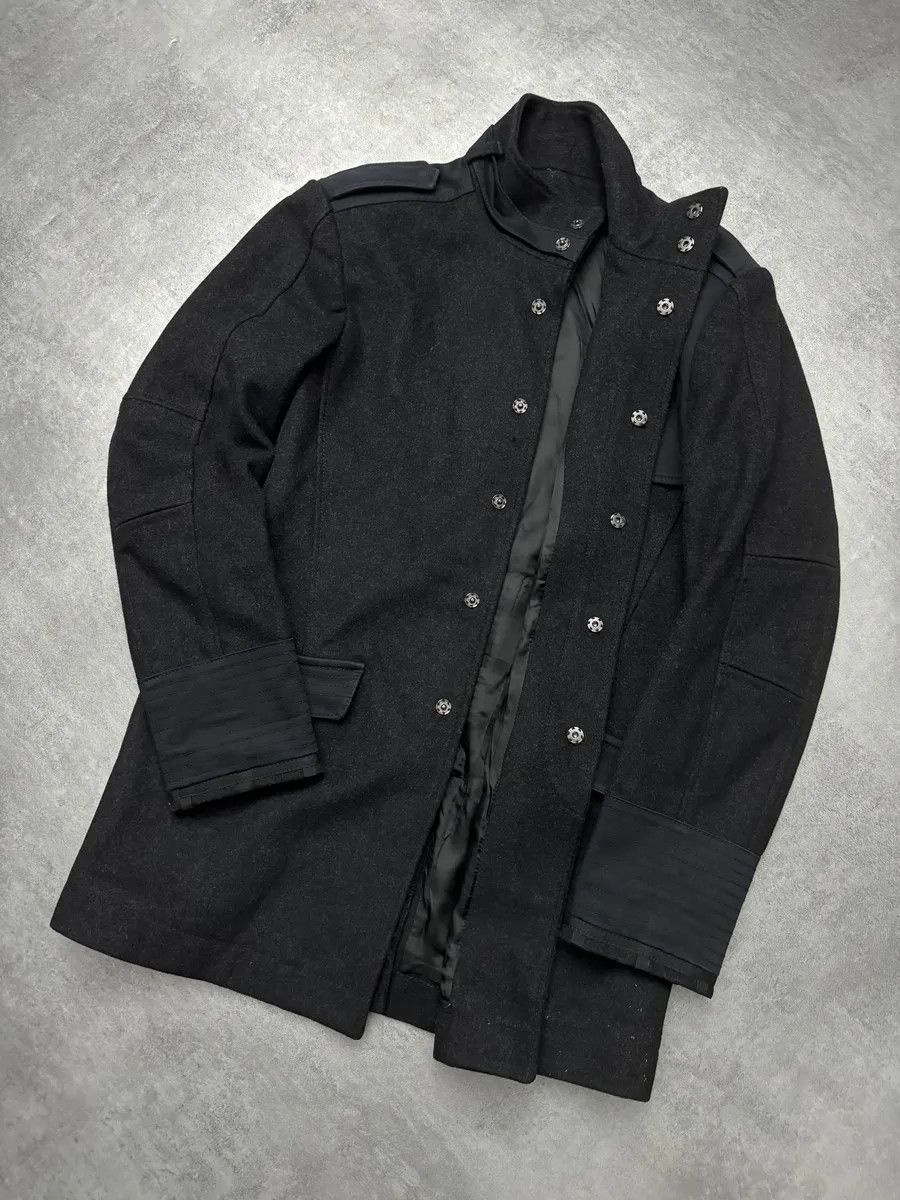 Moschino 2000s Moschino Imperial Black Utilitarian Wool Trench Coat Size US M / EU 48-50 / 2 - 7 Thumbnail