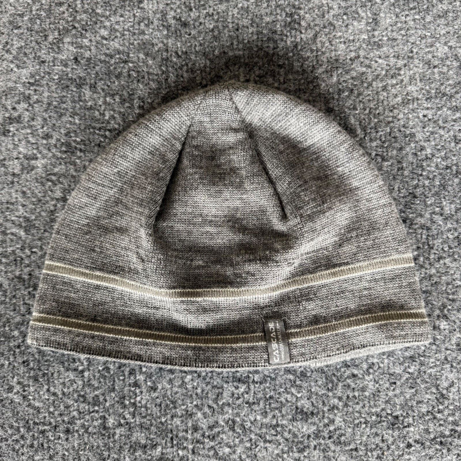 Other Cascade Mountain Tech Mens Gray Wool Blend Beanie OSFA Hat Size ONE SIZE - 1 Thumbnail