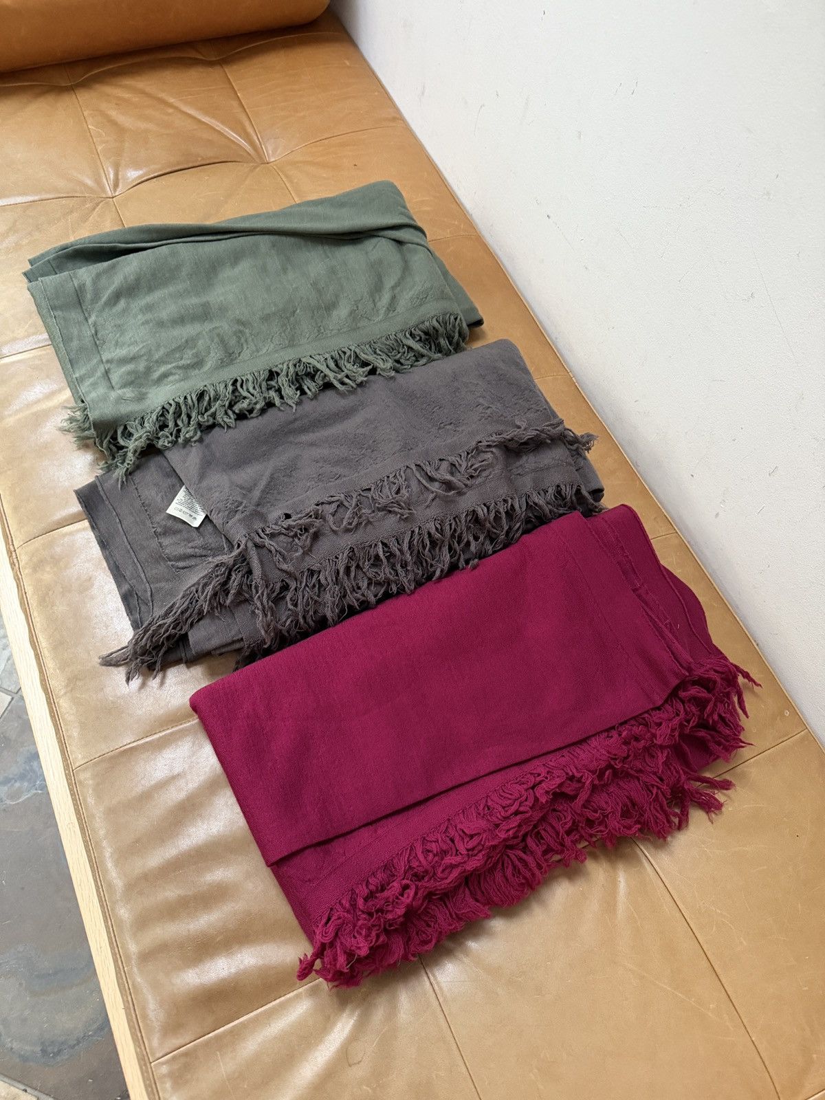 Rick Owens EDFU S/S 23 - PASHMINA SCARF - MOSS Size ONE SIZE - 3 Thumbnail