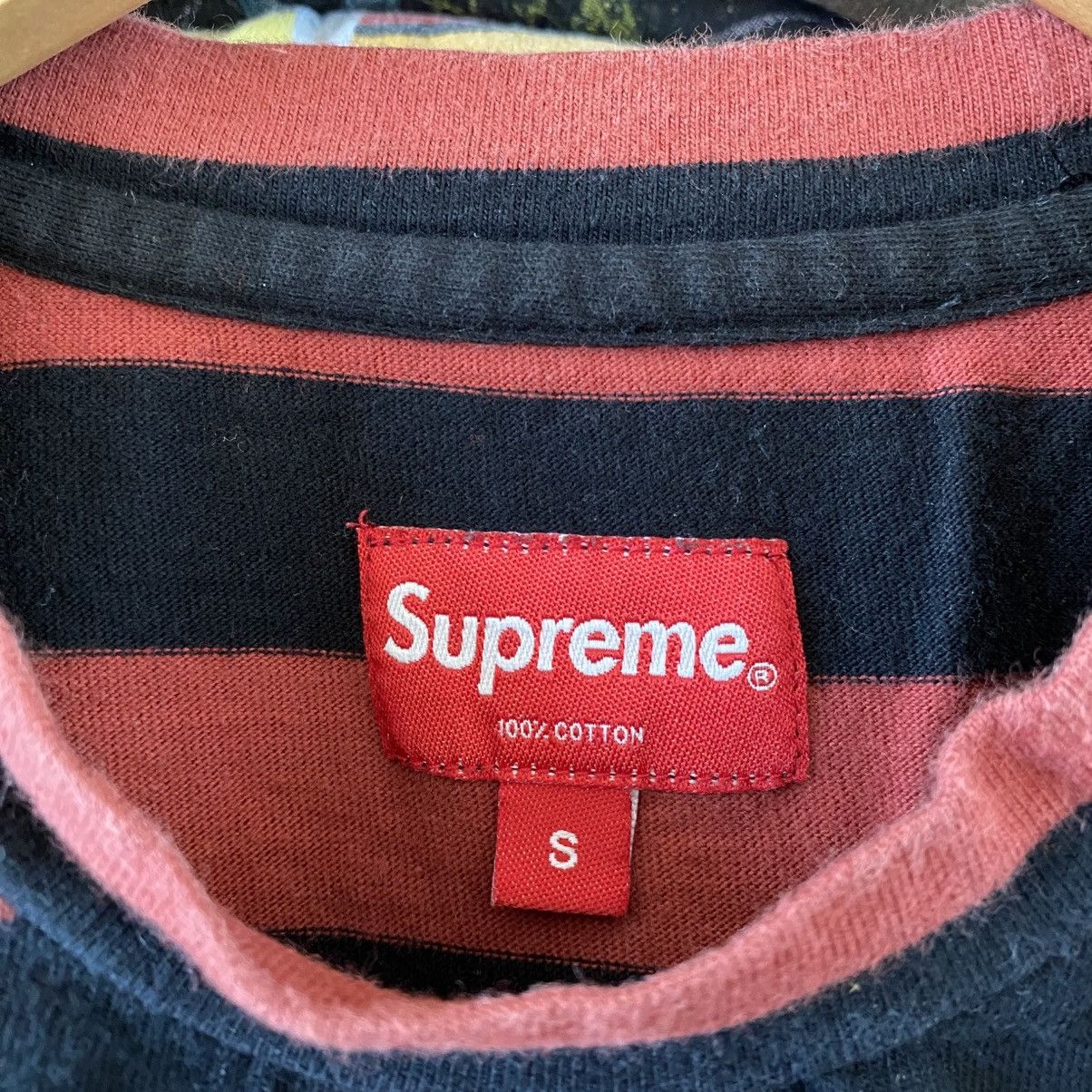 Supreme Supreme Stripe Long Sleeve T-Shirt Red 2016 Size US S / EU 44-46 / 1 - 3 Thumbnail