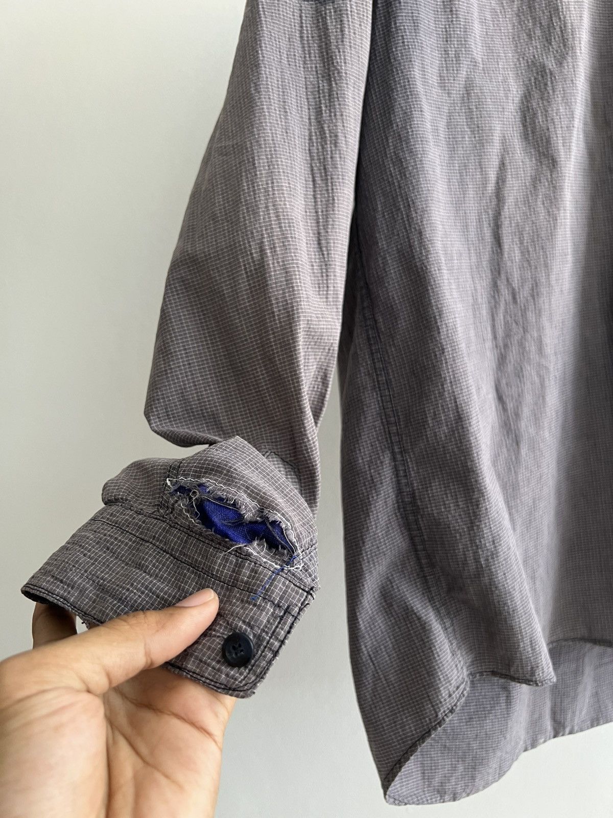 Vintage Thrashed Sashiko Vintage Flannel Shirt Distressed Size US L / EU 52-54 / 3 - 4 Thumbnail