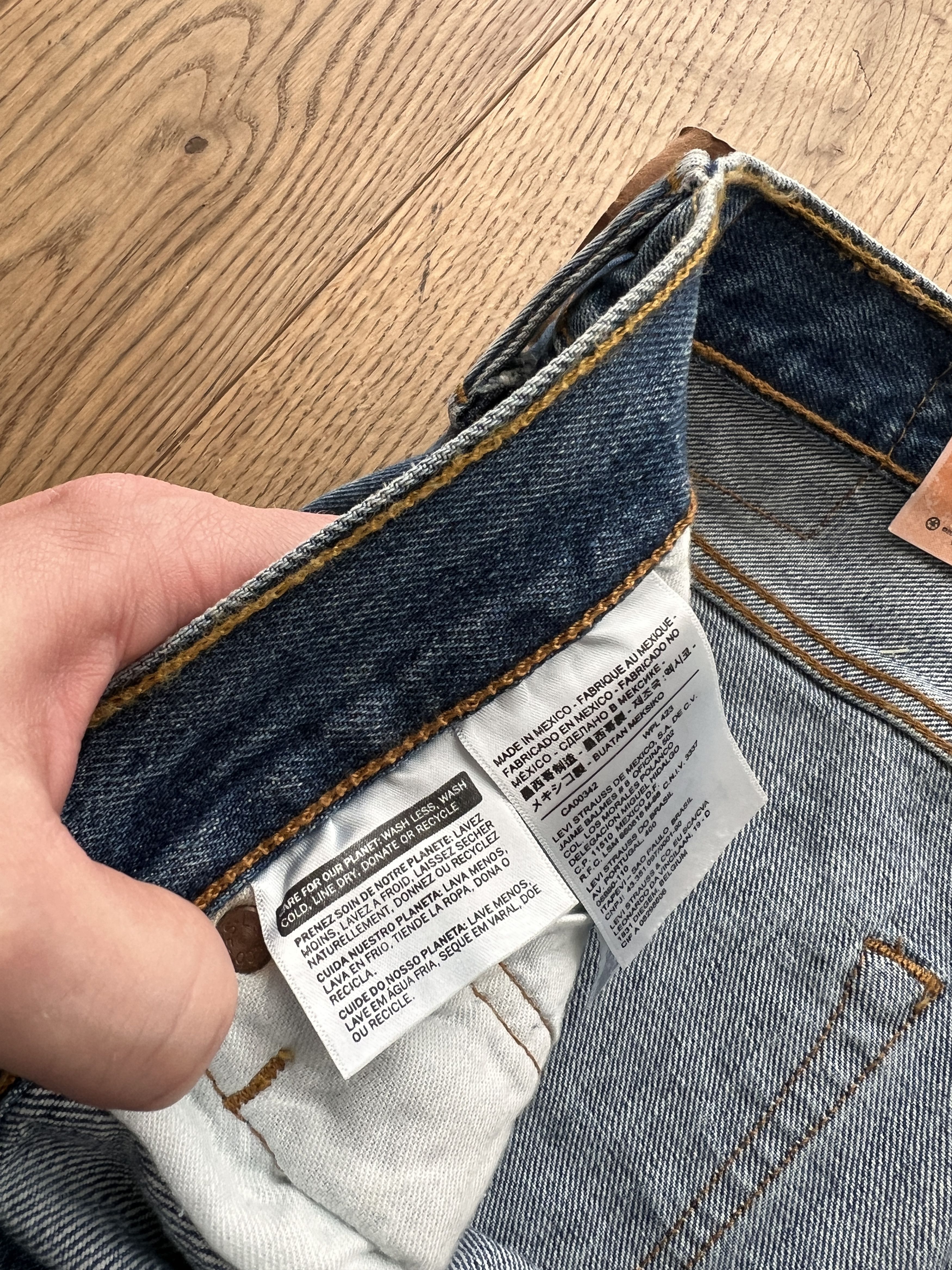 Levi's New! Levis 501 croped retro navy blue y2k denim vintage boxy Size US 34 / EU 50 - 17 Thumbnail