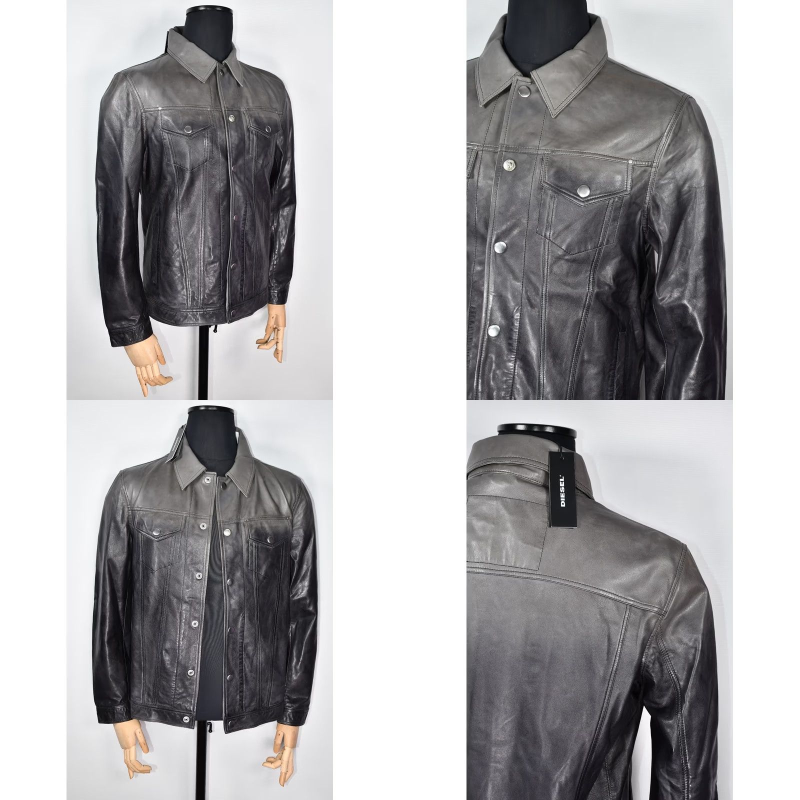Diesel Diesel L-Nhill Sheepskin Jacket Mens M Leather Multicolor Biker Warm Winter Fall Spring 100% Leather New Casual Coat Shirt/Coat Size US M / EU 48-50 / 2 - 8 Thumbnail