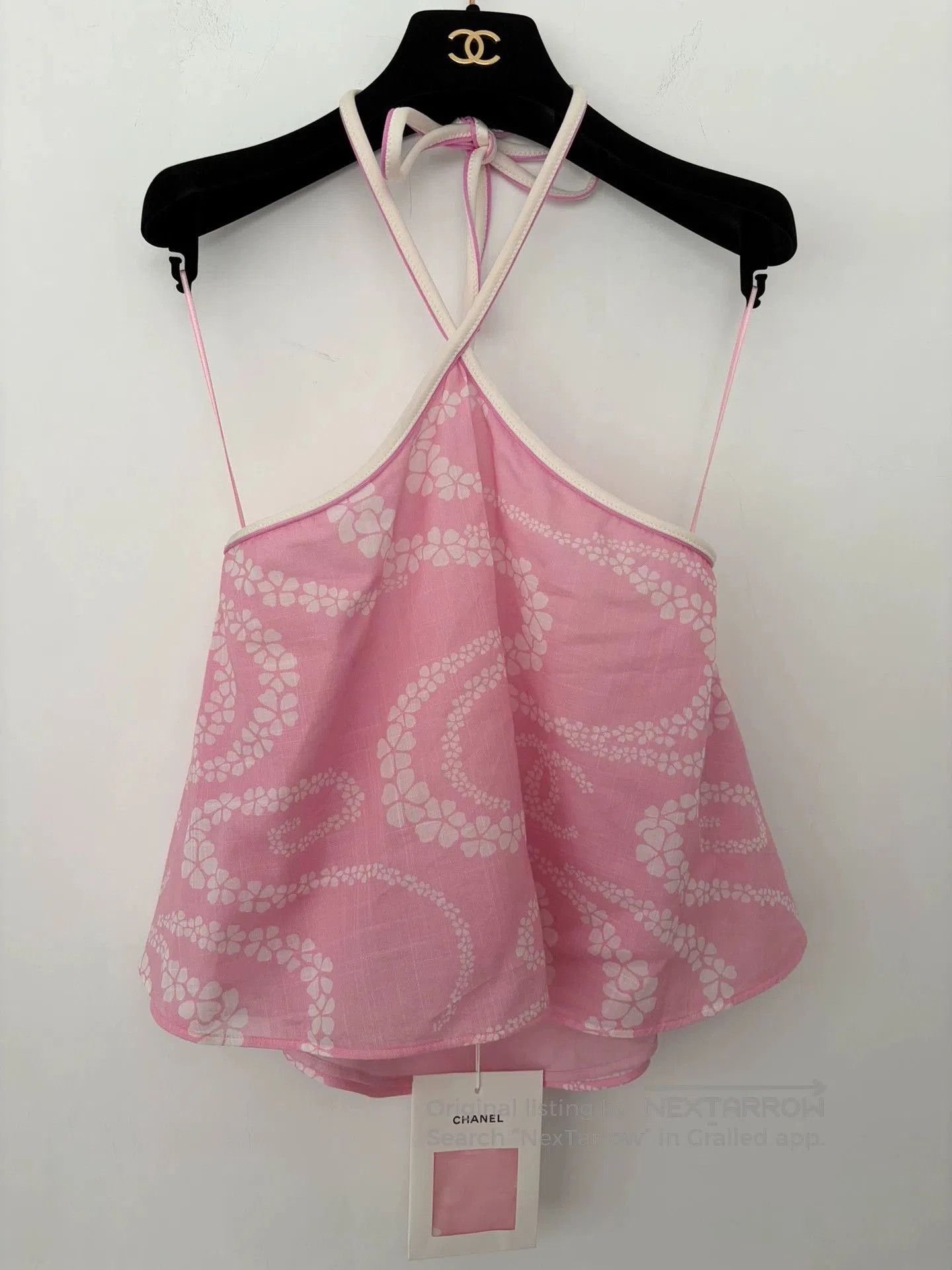 Chanel Chanel Coco Beach Pink Halter Top. Size US S / EU 44-46 / 1 - 1 Thumbnail