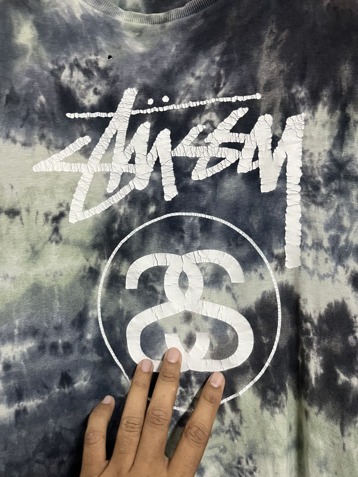 Stussy 💥Stussy Trashed Oversized Big Logo Tee Size US XL / EU 56 / 4 - 7 Thumbnail