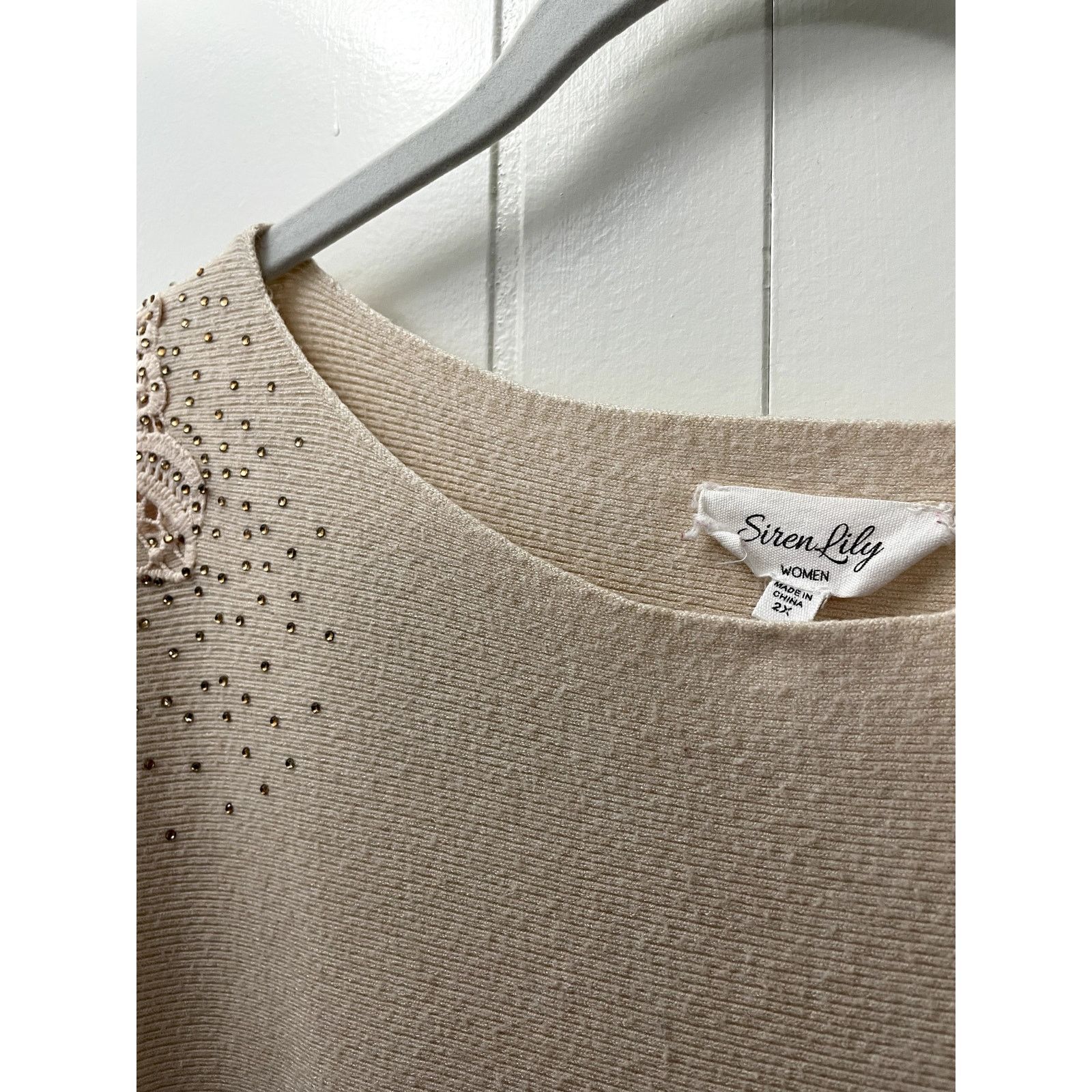 The Unbranded Brand Plus Size Woman Embellished Long Sleeve Cardigan Sweater Size XXL / US 16-18 / IT 52-54 - 5 Thumbnail