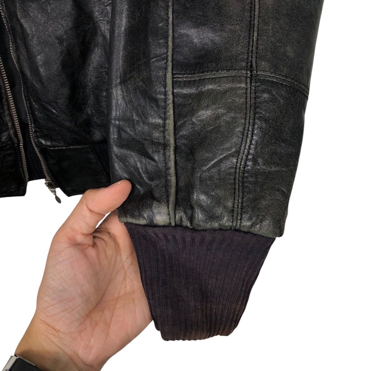 Japanese Brand 📌Vintage Genuine Leather Jacket Unknown Brand Issey Miyake Size US M / EU 48-50 / 2 - 16 Thumbnail