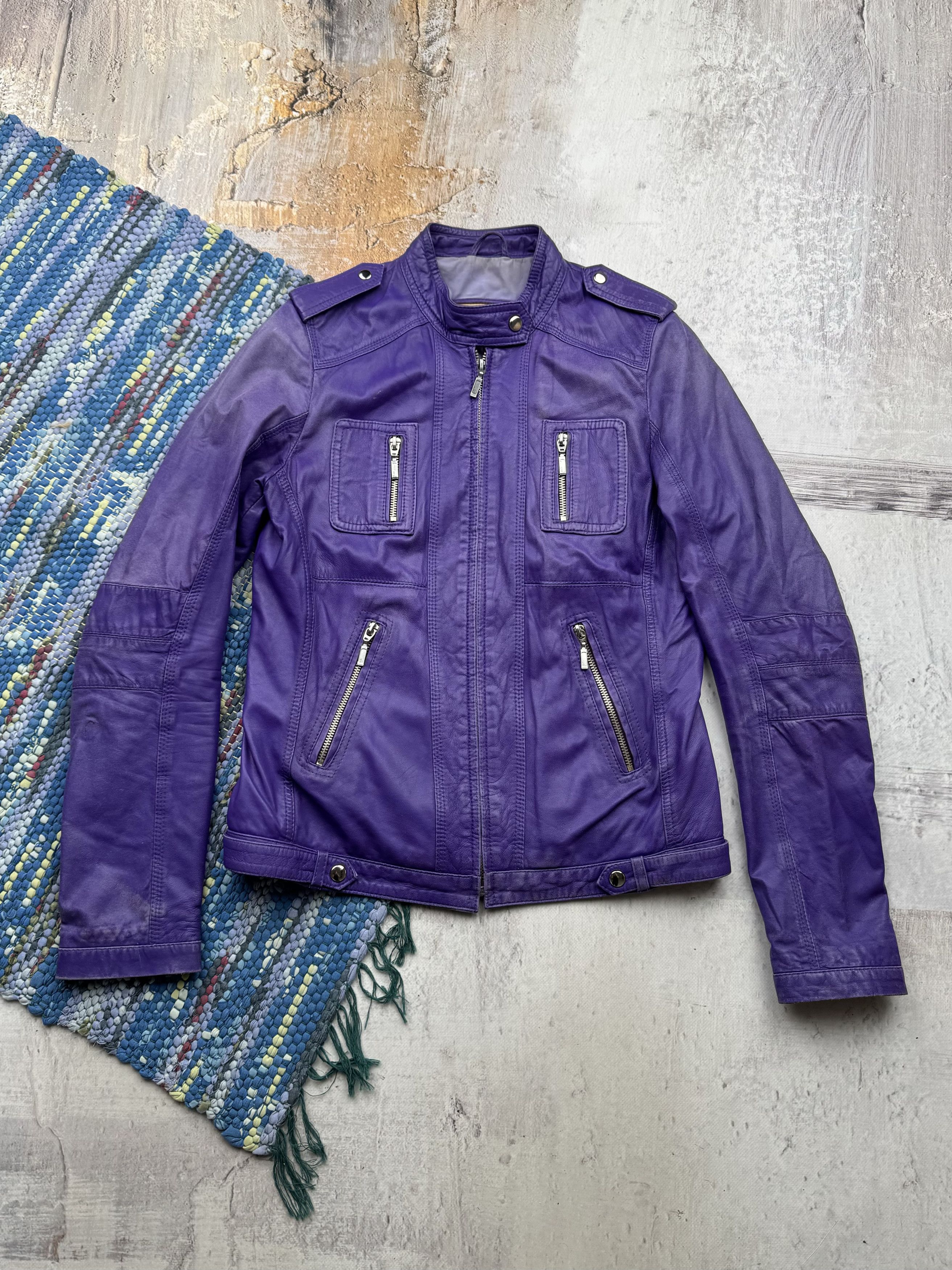 Vintage Vintage Faded Leather Jacket A162(150) Size M / US 6-8 / IT 42-44 - 1 Thumbnail