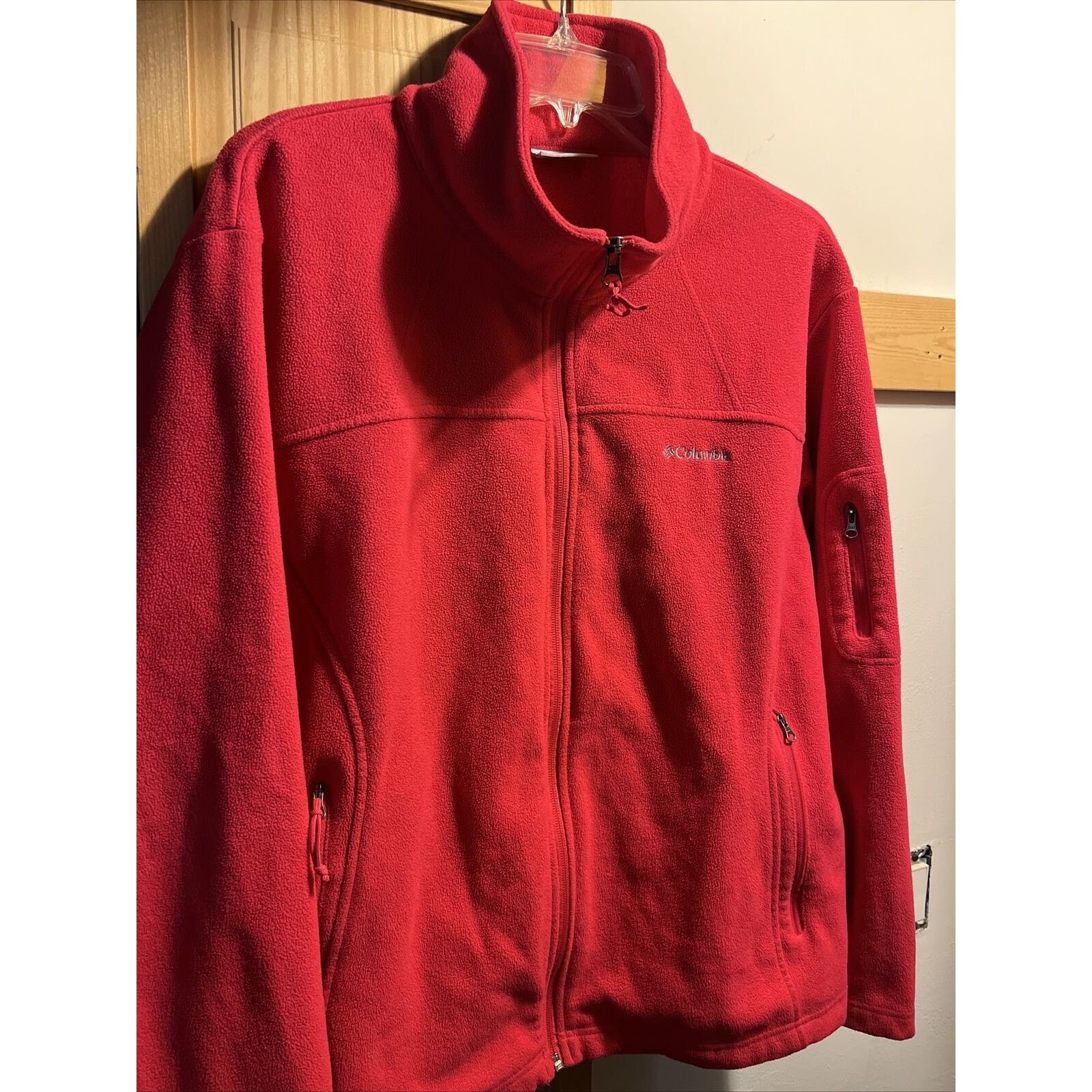 Columbia Columbia Women’s 2X Red LS Zip Fleece Windbreaker Jacket Size XXL / US 16-18 / IT 52-54 - 5 Thumbnail