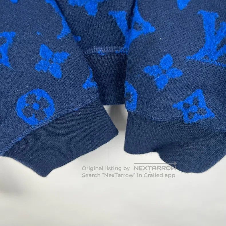 Louis Vuitton Louis Vuitton Blue presbyopic logo flocked sweatshirt Size US L / EU 52-54 / 3 - 6 Thumbnail