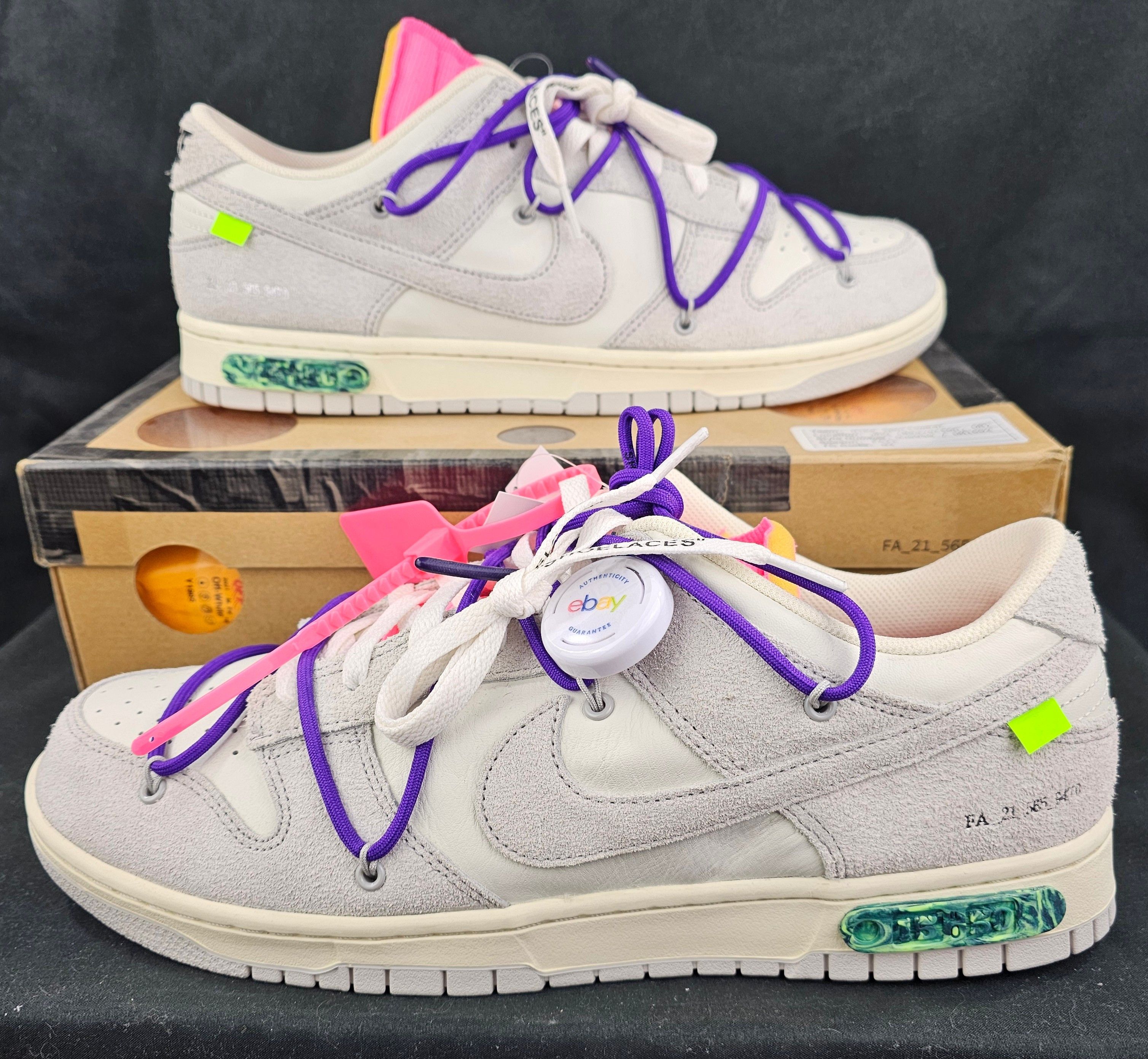 Nike × Off-White Nike Dunk Low Off-White Lot 15 of 50 Sail Men's Size 13 US Size US 13 / EU 46 - 2 Thumbnail