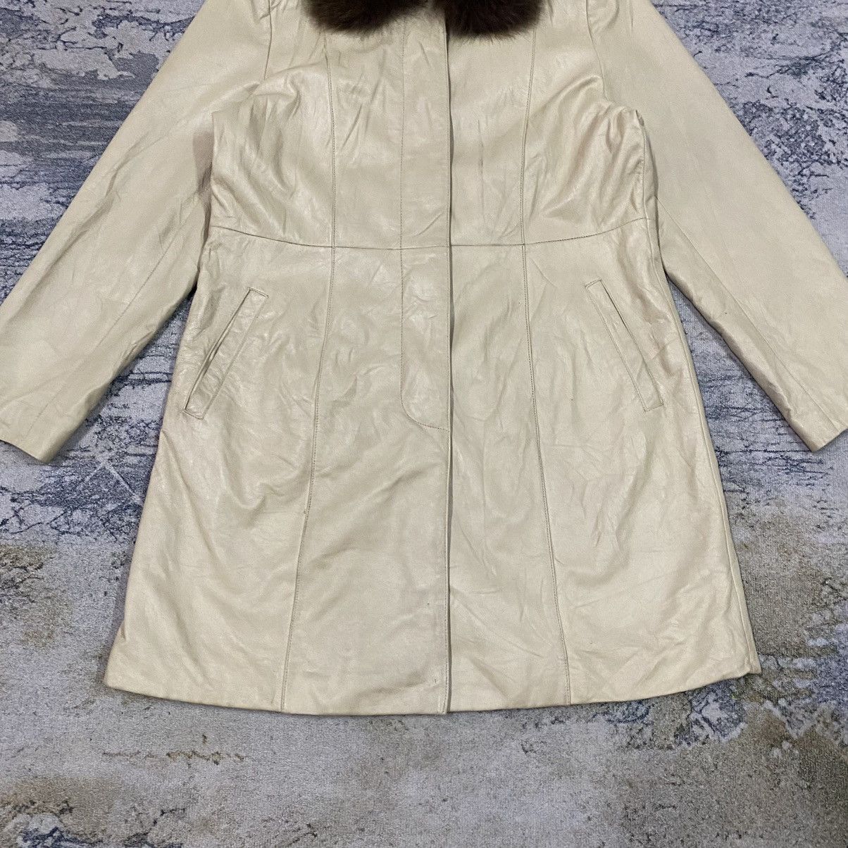 Vintage Vintage Six One Place Fur Neck Leather Jacket Size L / US 10 / IT 46 - 3 Thumbnail