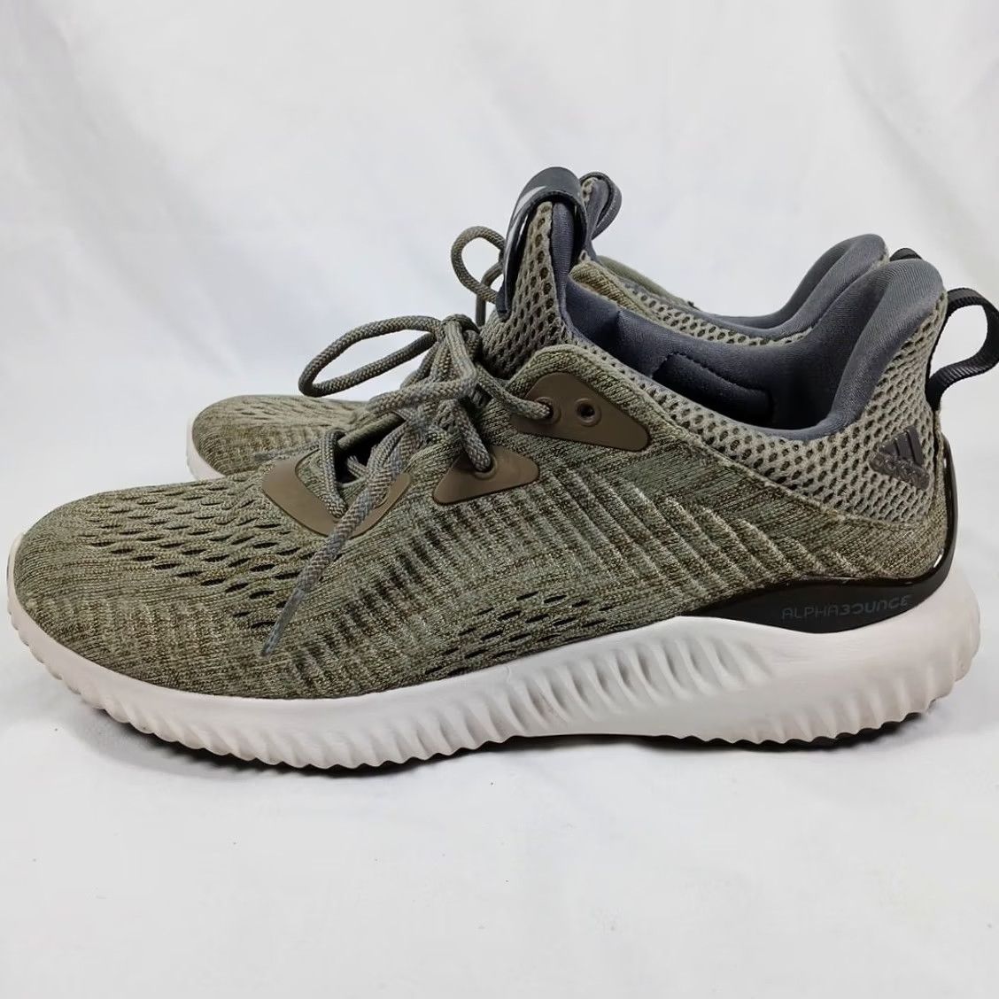 Adidas Adidas Alphabounce Beyond Men 8 Olive Cushioned Knit Running Sneaker Size US 8 / EU 41 - 3 Thumbnail
