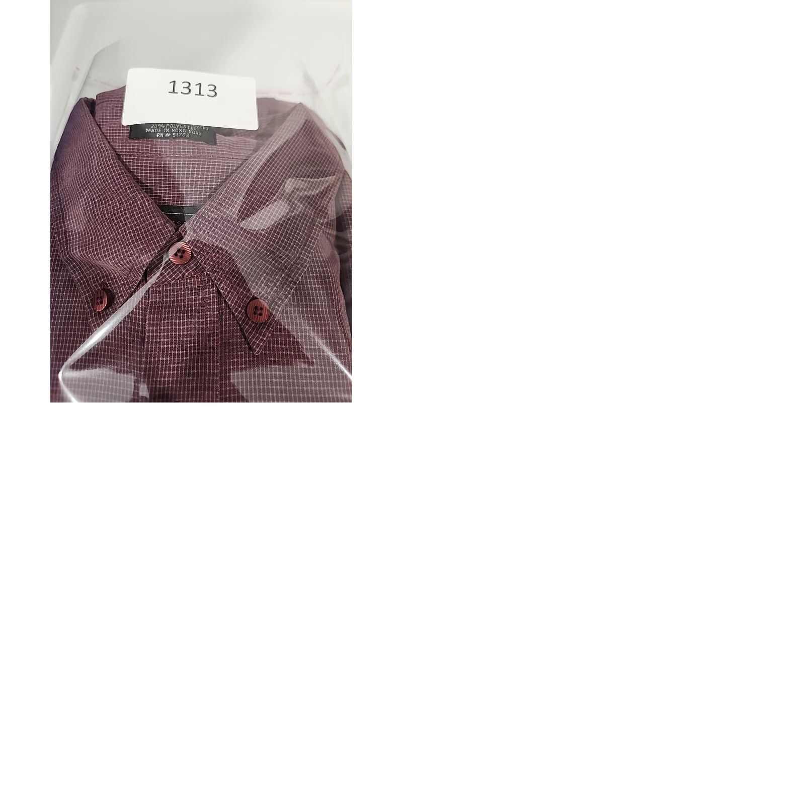Vintage VINTAGE Industrial Exchange Long Sleeve Men's Button-Up Shirt Burgundy Check Plaid 80s 90s Western Mens Regular L Size 42R - 10 Thumbnail