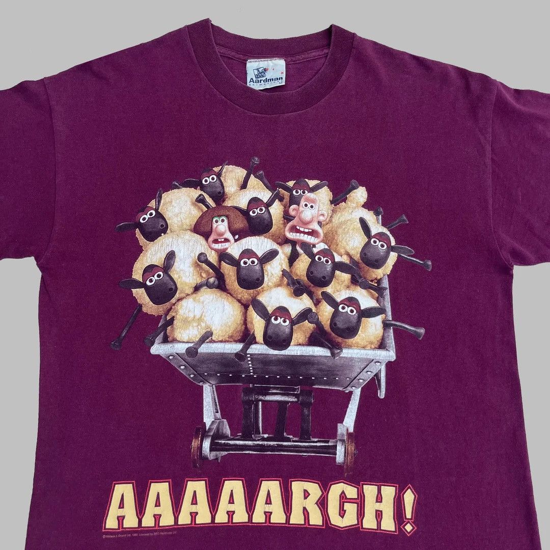 Vintage Wallace & Gromit 1990 90s Vintage Movie Promo T-Shirt Size US M / EU 48-50 / 2 - 2 Thumbnail