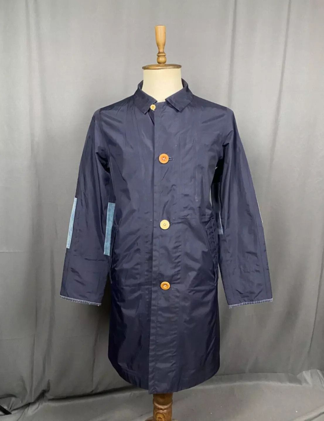 Visvim Viswim Men's Blue Gore-Tex Long Rain Coat Size 4 Size US XL / EU 56 / 4 - 1 Thumbnail