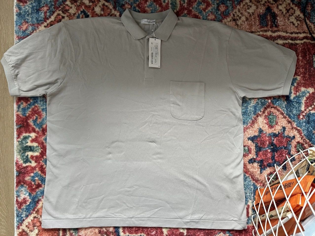 Nanamica NANAMICA S/S POLO SHIRT, LIGHT GREY Size US M / EU 48-50 / 2 - 5 Thumbnail