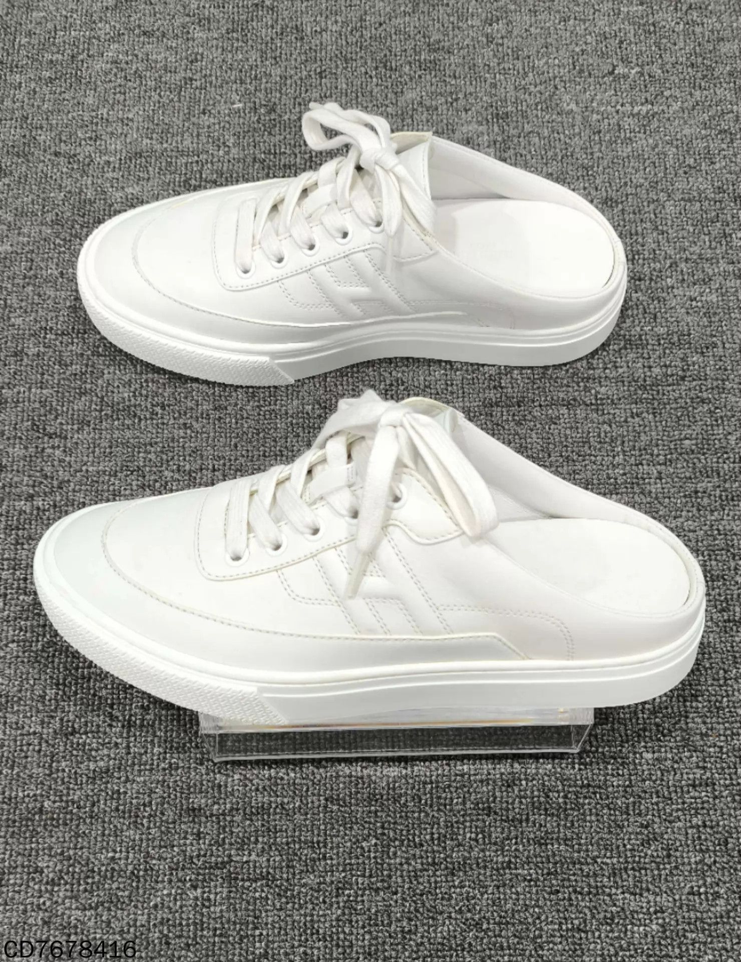 Hermes HERMES White Leather H Logo Slides Size 37 Size US 6.5 / IT 36.5 - 3 Thumbnail