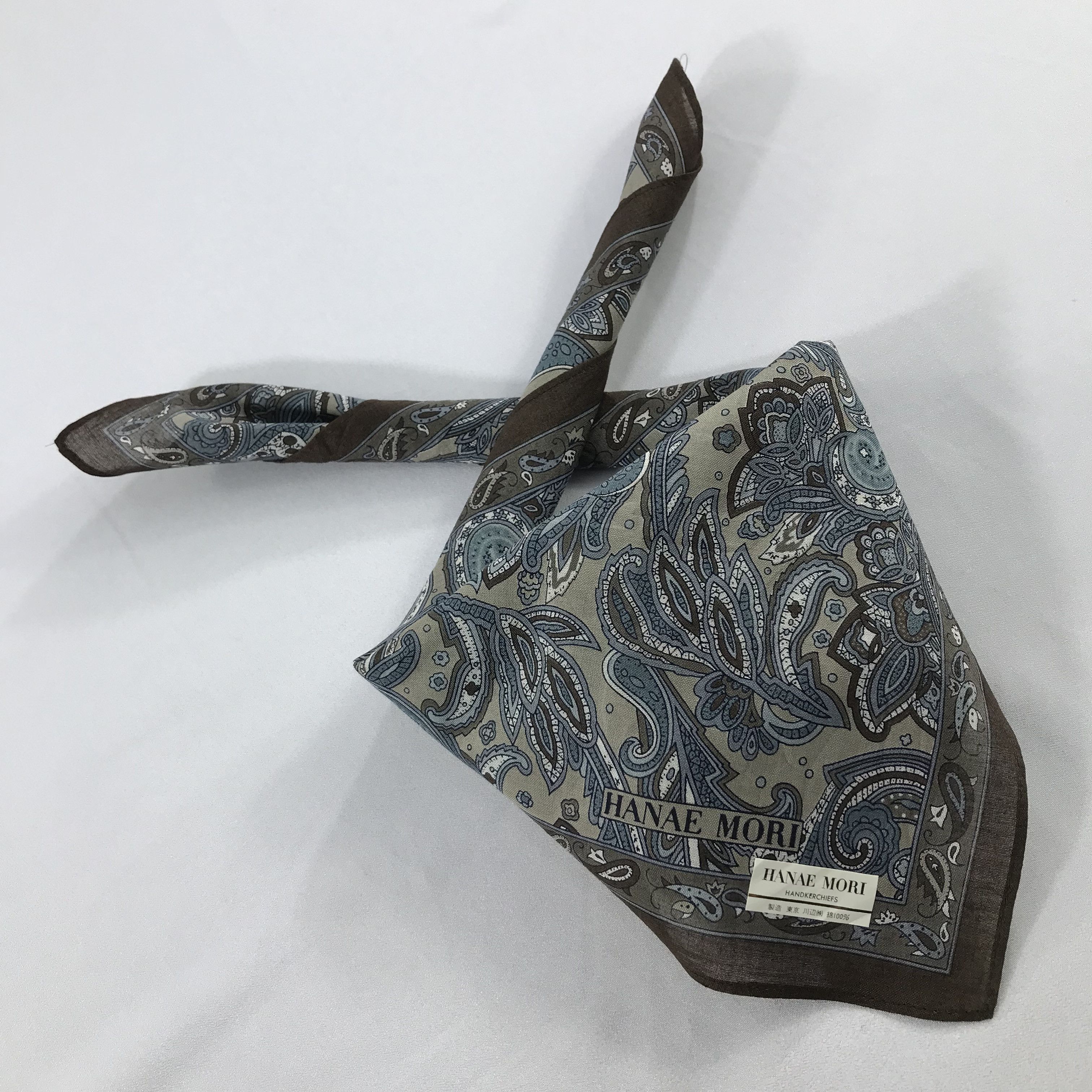 Hanae Mori × Vintage Hanae Mori Bandana / Handkerchief / Neckerchief - S2490 Size ONE SIZE - 4 Thumbnail