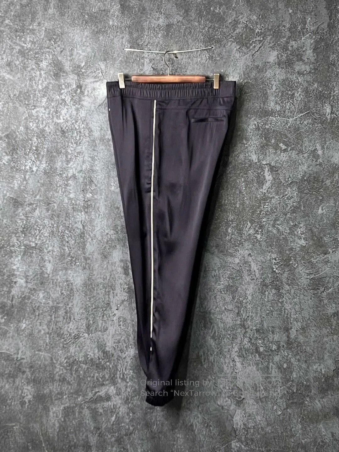 Saint Laurent Paris Saint Laurent Black Striped Drawstring Pants. Size US 36 / EU 52 - 6 Thumbnail