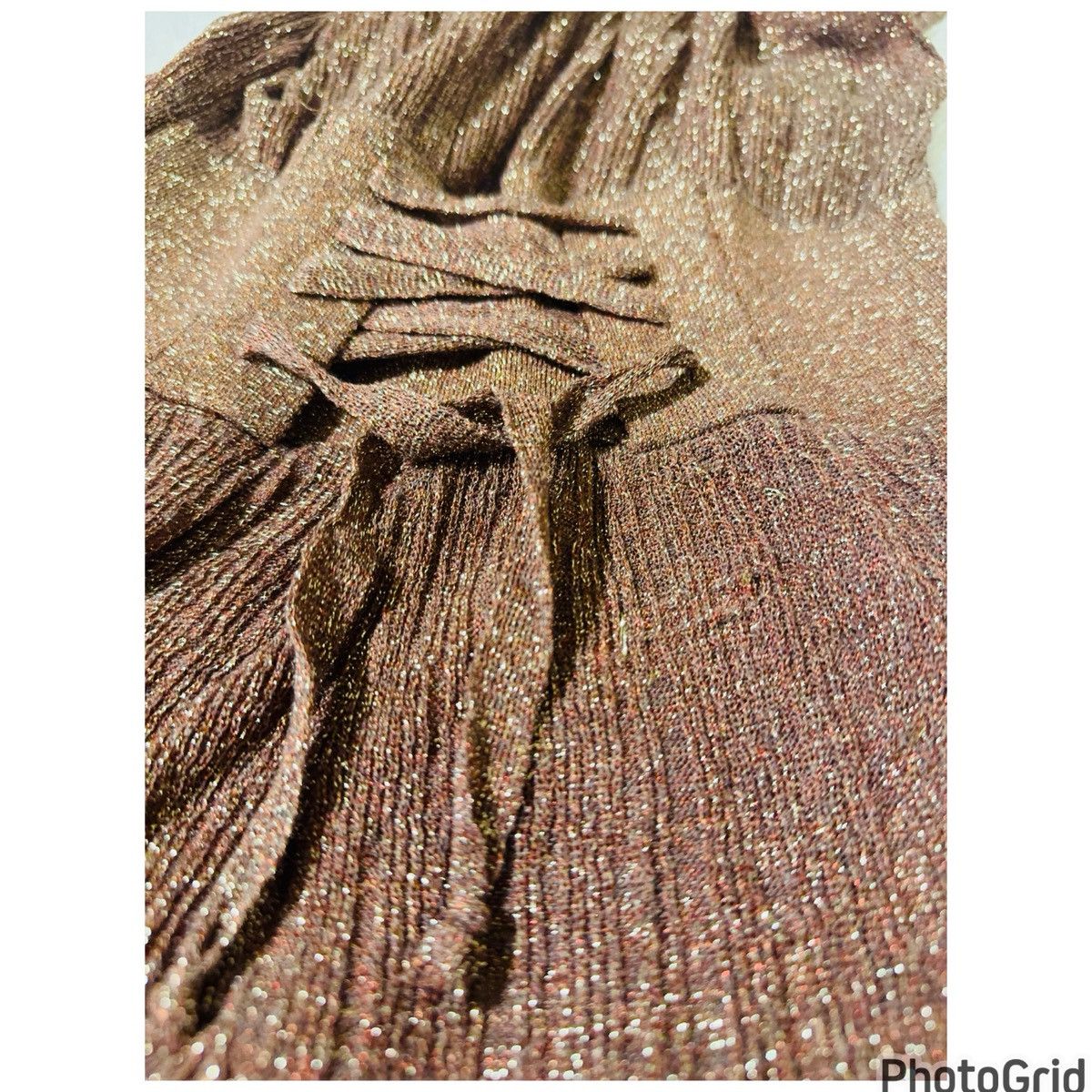 Mango Mango Golden Bronze Shimmer Dress Size XS / US 0-2 / IT 36-38 - 9 Thumbnail