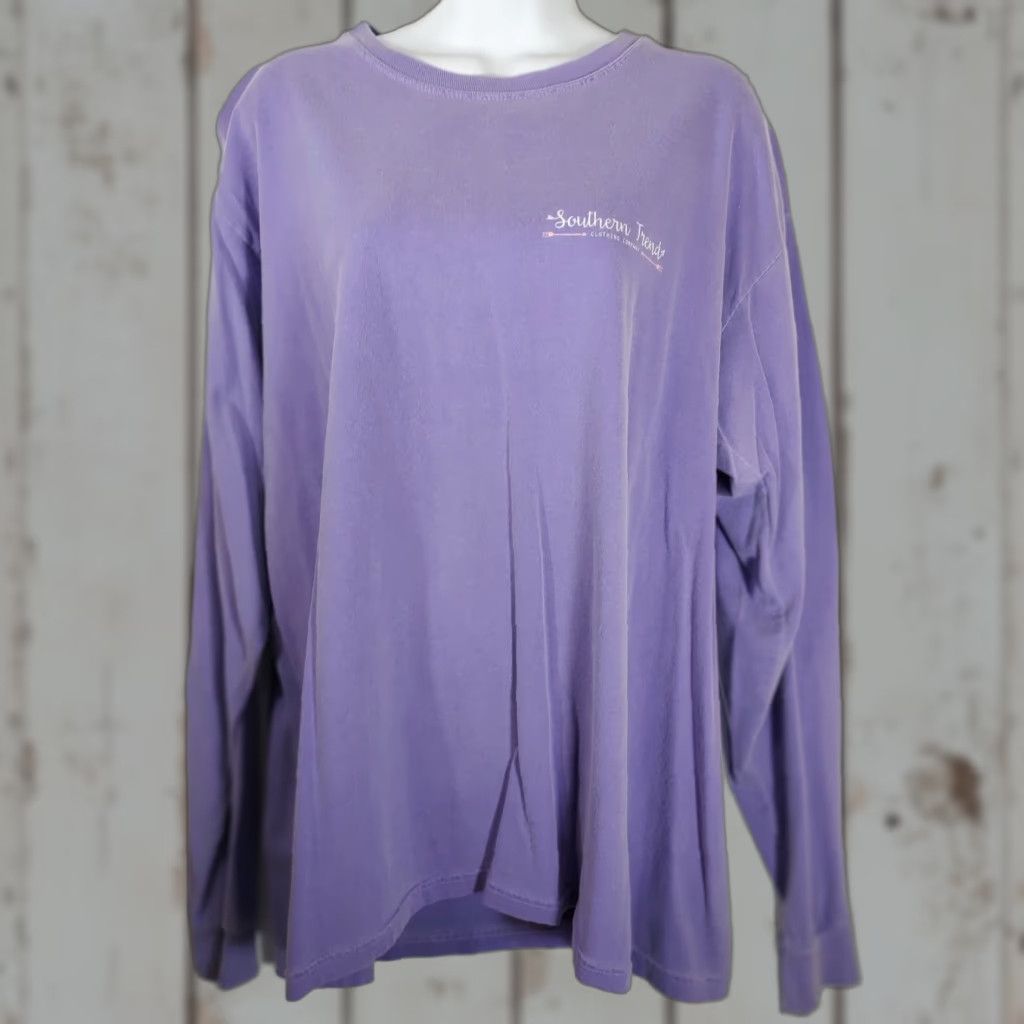 Doublet Southern Trend Long Sleeve Shirt Womens Large Lavender Double Sided Unisex EUC Size L / US 10 / IT 46 - 1 Thumbnail