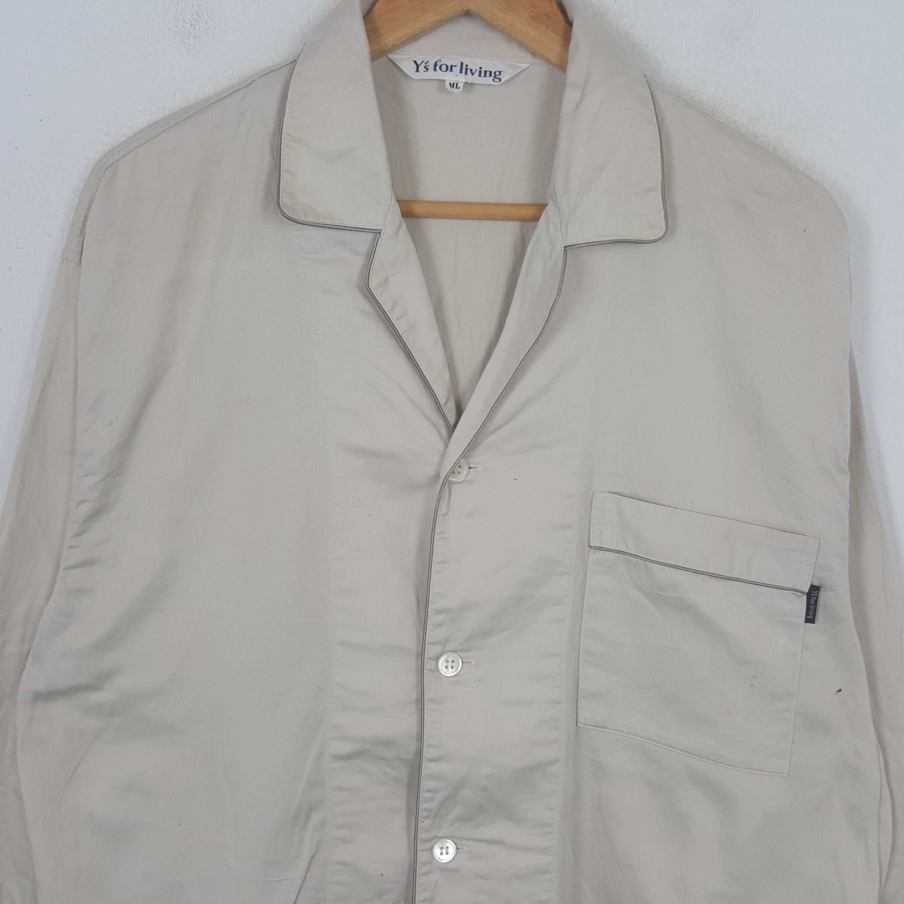 Yohji Yamamoto Vintage Y's For Living Yohji Yamamoto Pyjamas Shirt C294N76 Size US XL / EU 56 / 4 - 2 Thumbnail