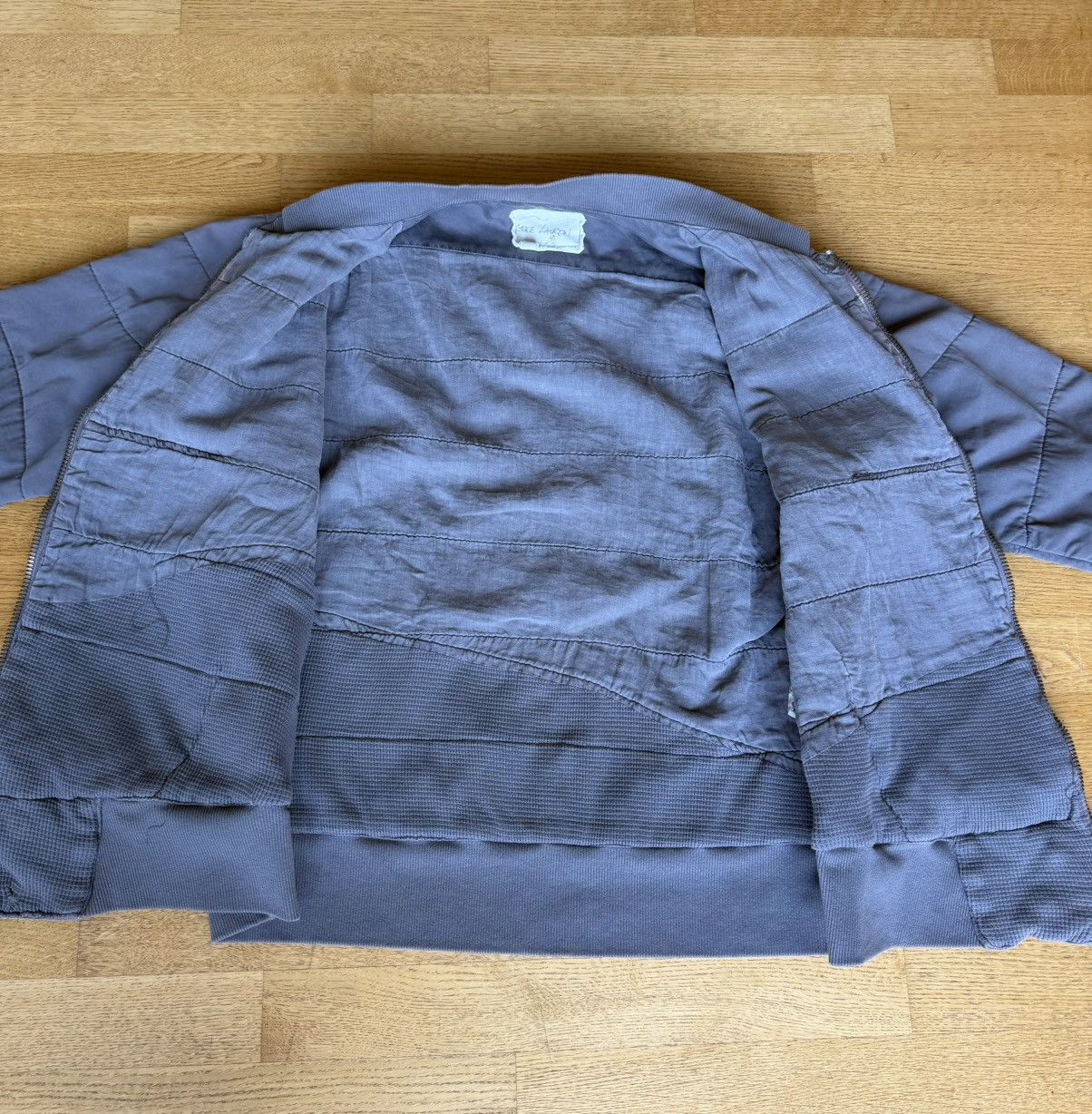 Greg Lauren NWOT 2500$ 50/50 Quilted Charcoal Flight Jacket Size US L / EU 52-54 / 3 - 4 Thumbnail