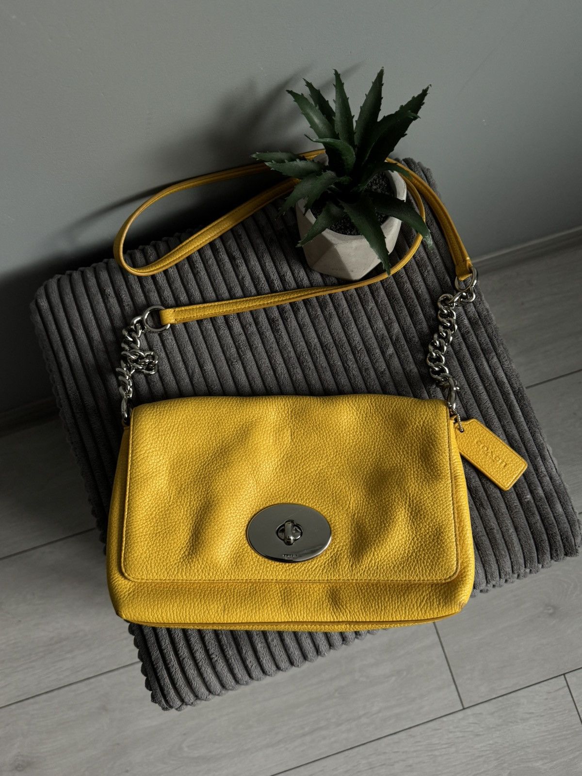 Coach Coach Crosstown Yellow Crossbody Leather Luxury Bag Size ONE SIZE - 1 Thumbnail