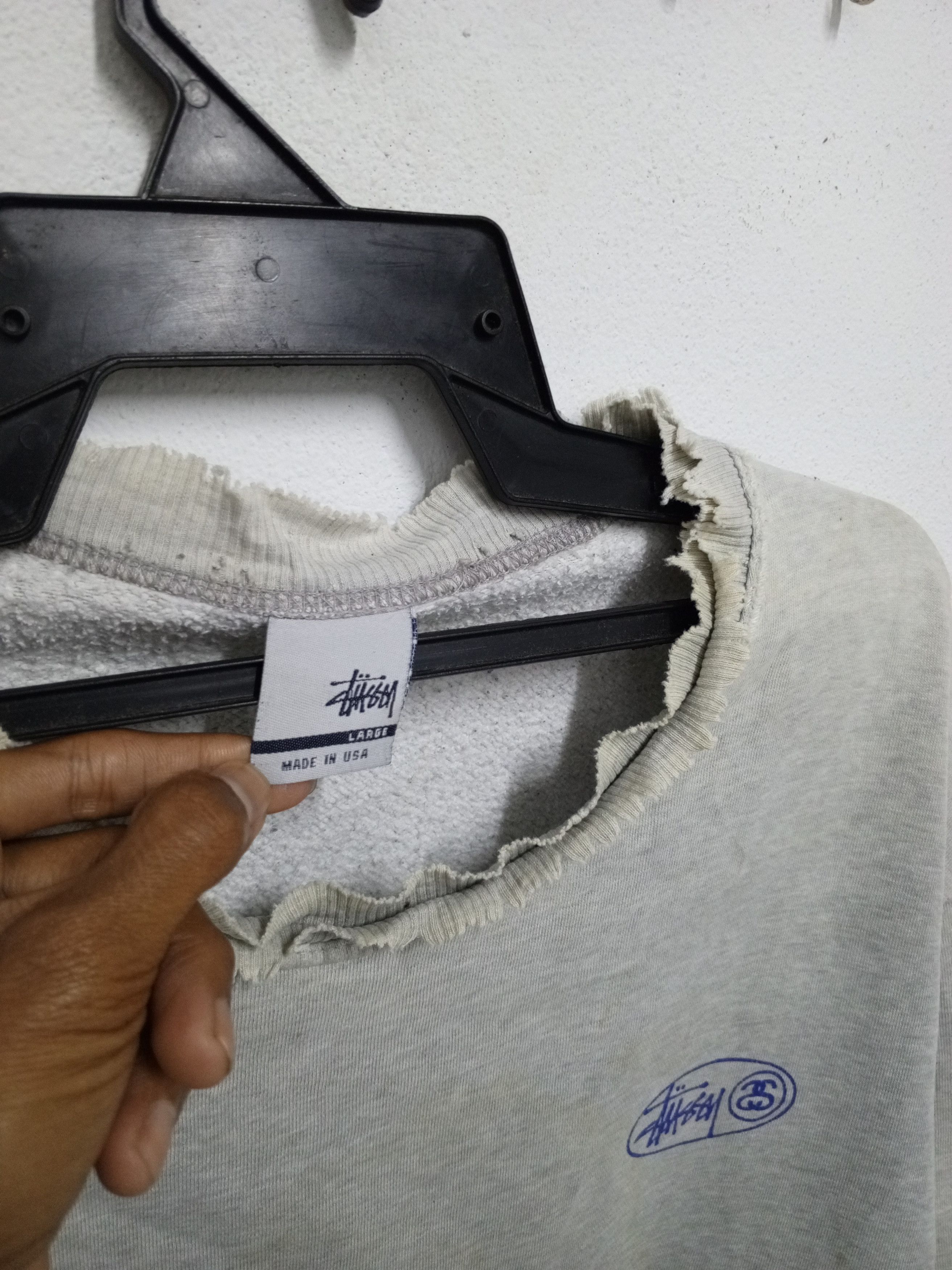 Stussy true vintage only stussy 90s sweatshirt damaged Size US XL / EU 56 / 4 - 6 Thumbnail