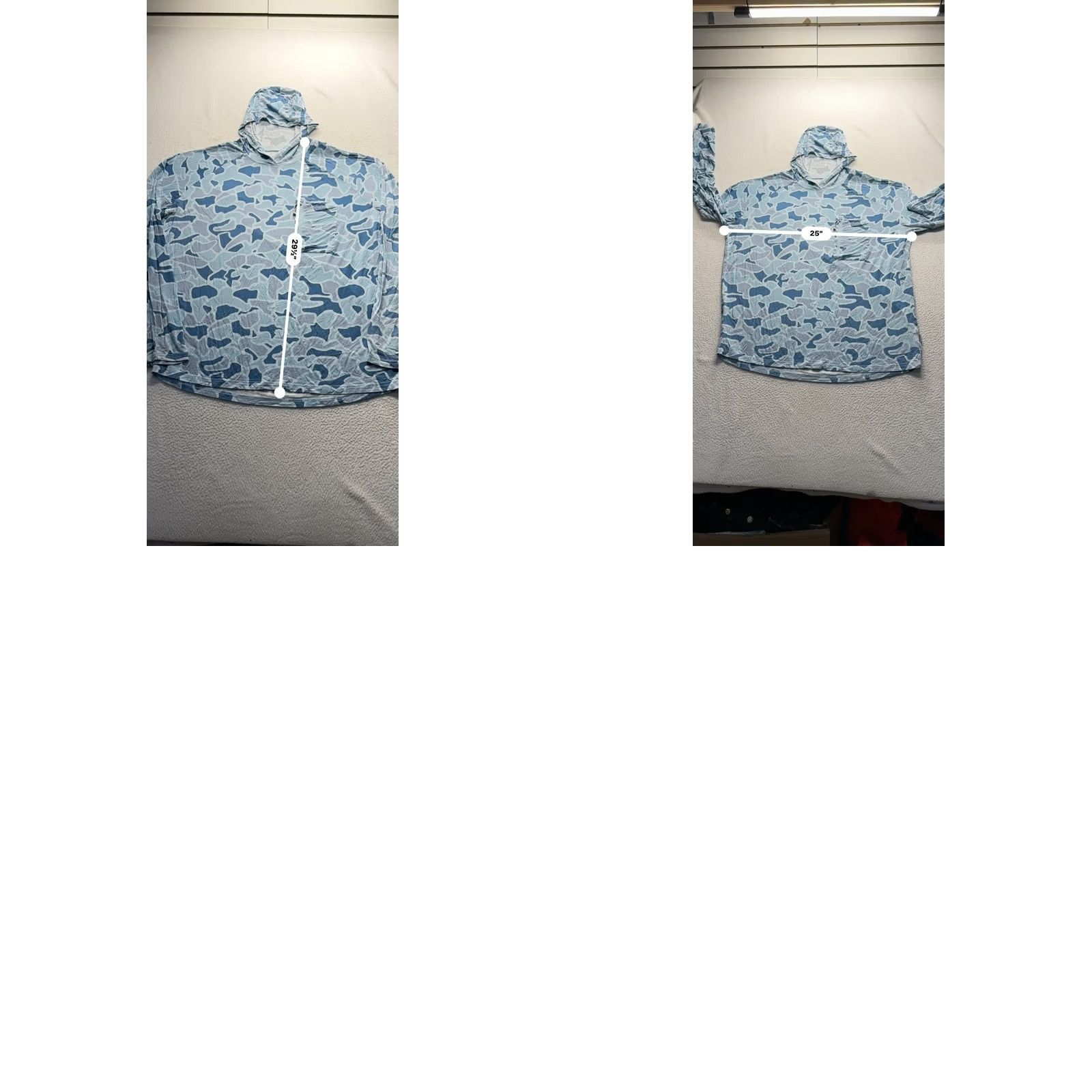 Vintage Womens Magellan Outdoors Hooded Long Sleeve XL Blue Light Camouflage Shirt Size XL / US 12-14 / IT 48-50 - 8 Thumbnail