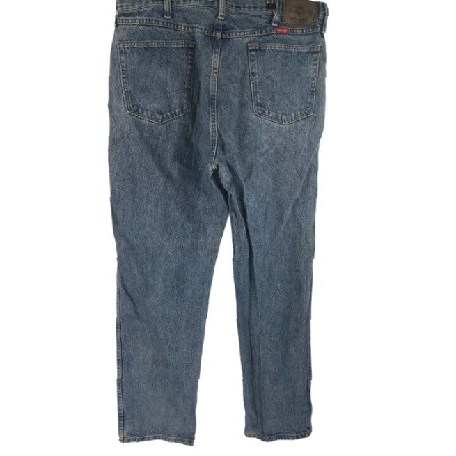 Wrangler Wrangler Mens High Rise Straight Relaxed Fit Denim Jeans Size 38 Blue 38x32 Size US 38 / EU 54 - 2 Thumbnail