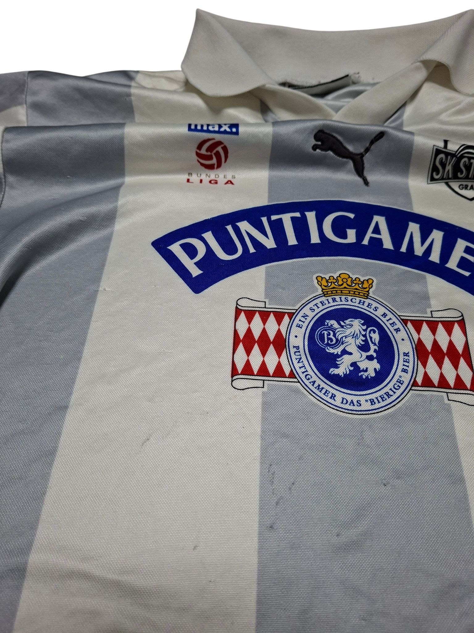 Puma STURM GRAZ PUMA VINTAGE SOCCER JERSEY Size US S / EU 44-46 / 1 - 3 Thumbnail