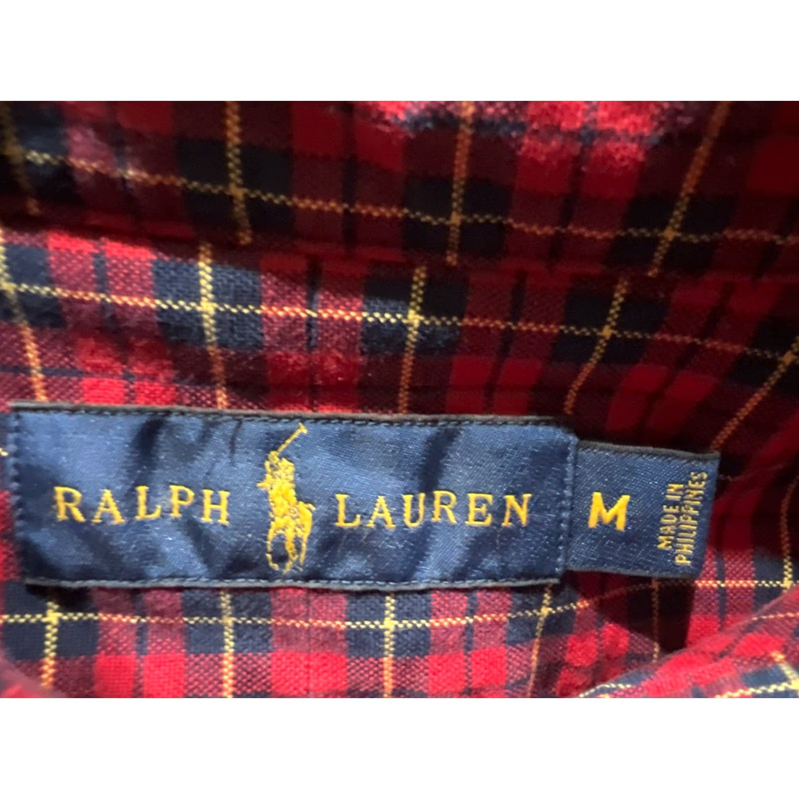 Polo Ralph Lauren Polo Ralph Lauren Shirt Men M Red Black Plaid Cotton Oxford Long Sleeve Size US M / EU 48-50 / 2 - 7 Thumbnail