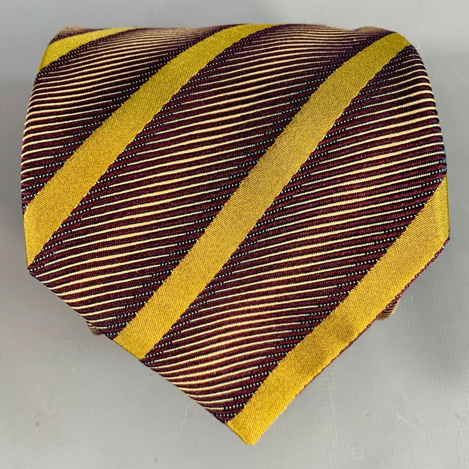 Purple Olive Diagonal Stripe Jacquard Silk Tie