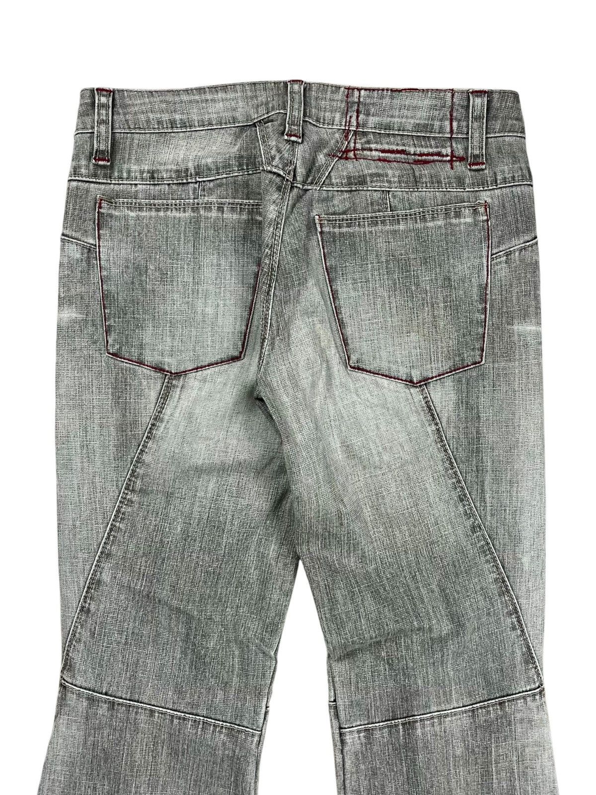 Marithe + Francois Girbaud 2000s MFG - Cyber Apocalypse Flared Denim Pants - Size US 29 - 5 Thumbnail
