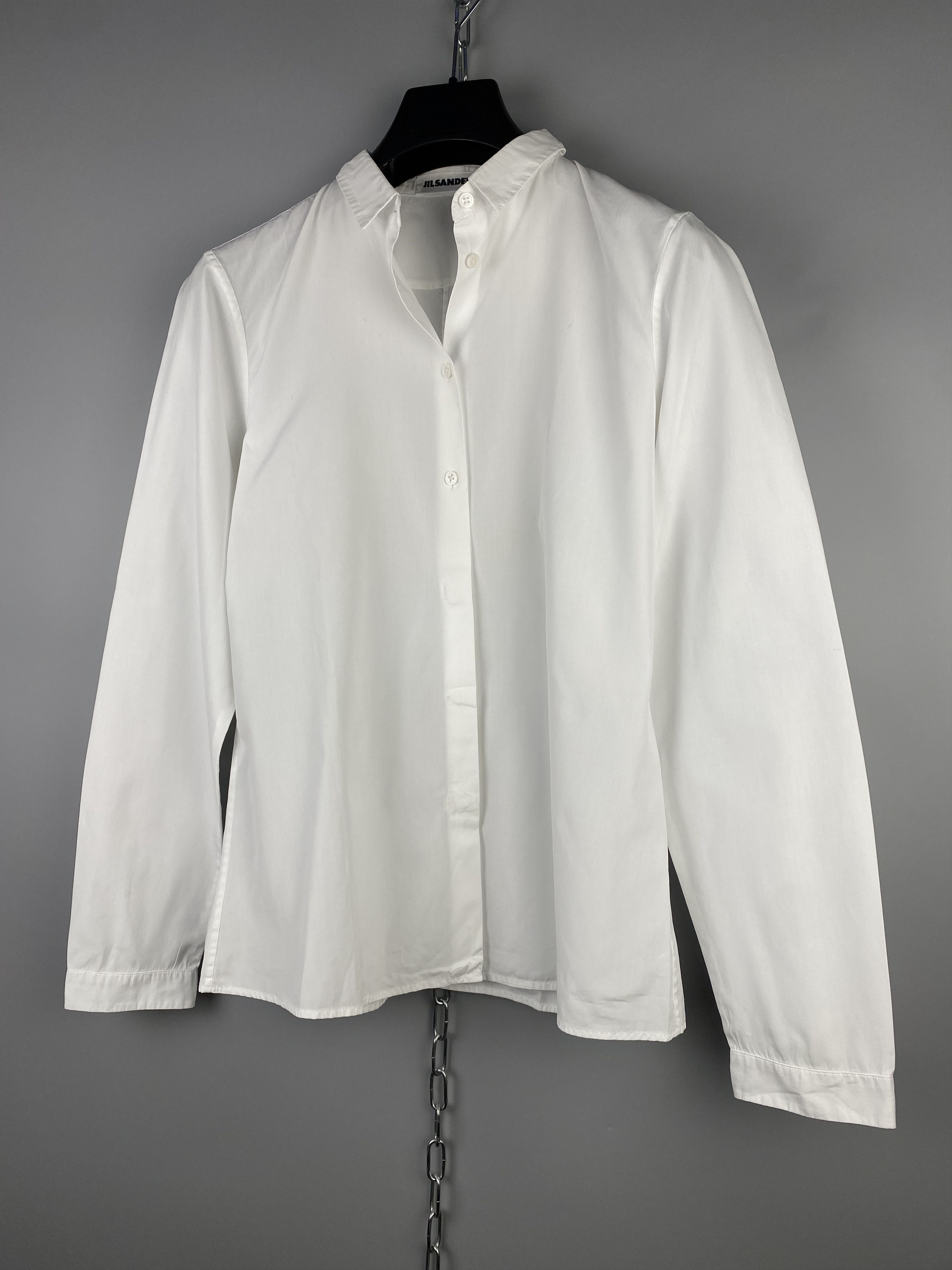 Jil Sander Jil Sander Womens White Button Casual Shirt Size S / US 4 / IT 40 - 2 Thumbnail