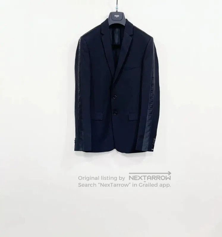 Fendi Fendi Black Wool Men's Jacket . Size US M / EU 48-50 / 2 - 1 Thumbnail
